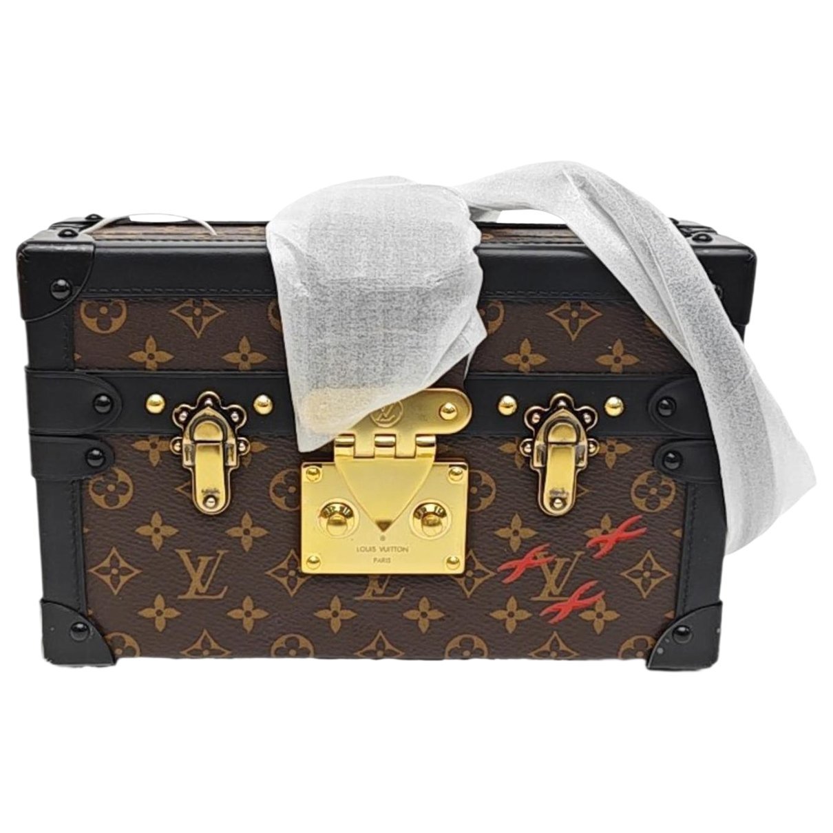 Petite Malle leather crossbody bag