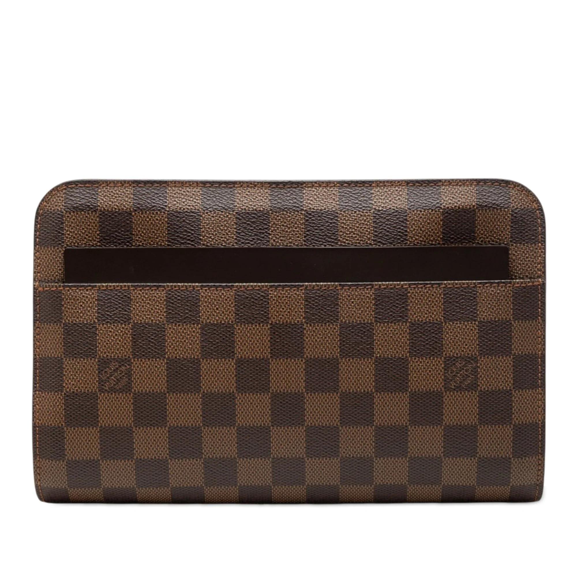 Leather clutch bag