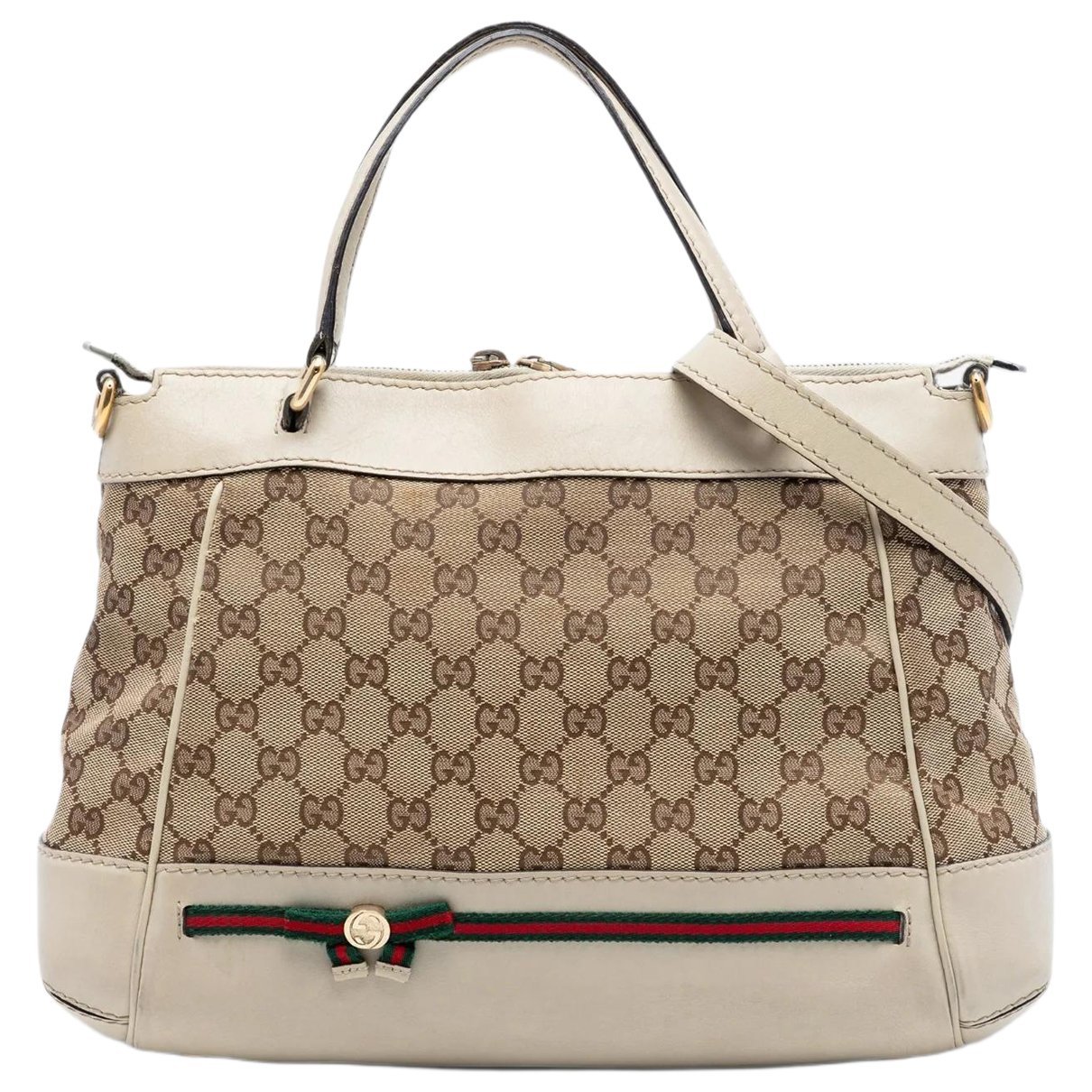 Gucci B cloth satchel