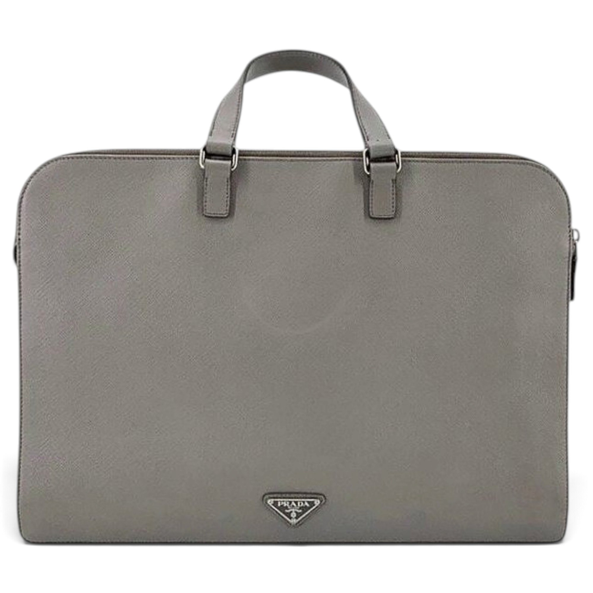 Triangle leather tote