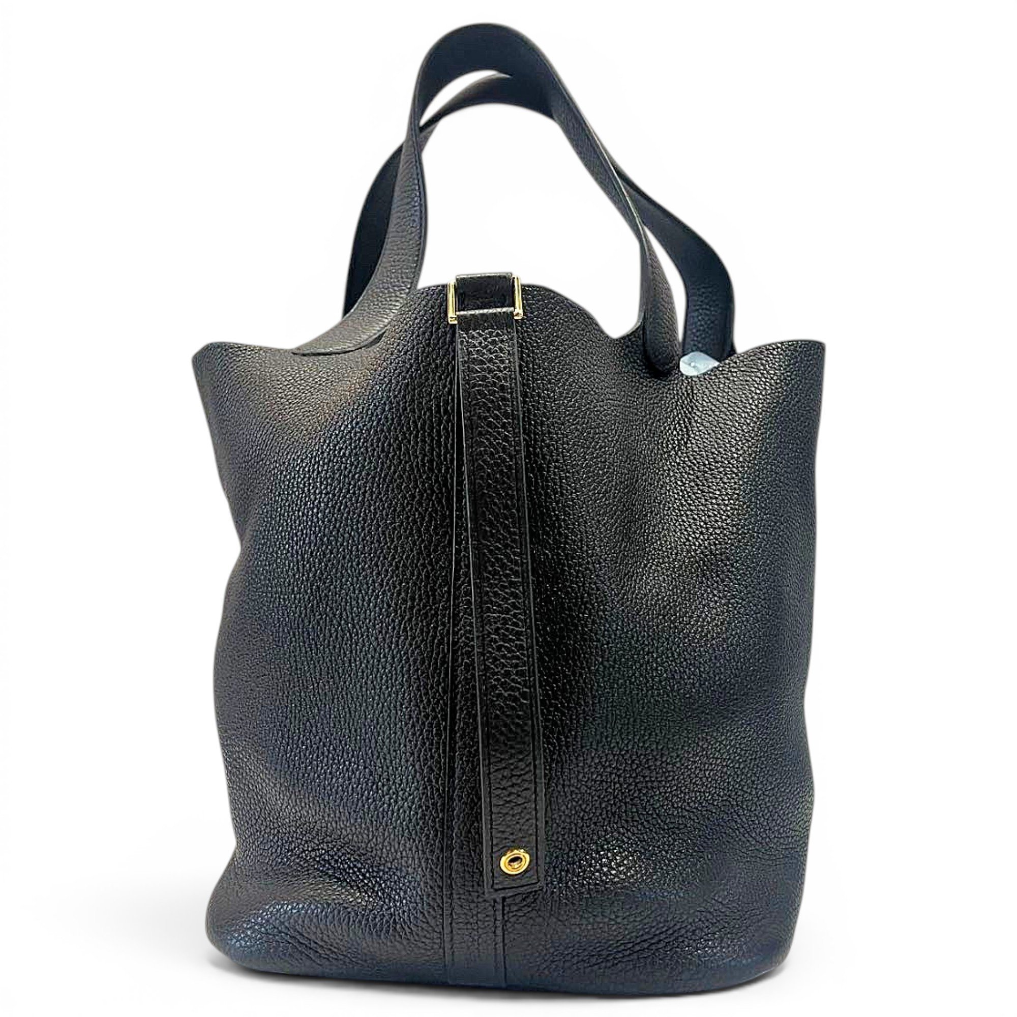 Picotin leather tote