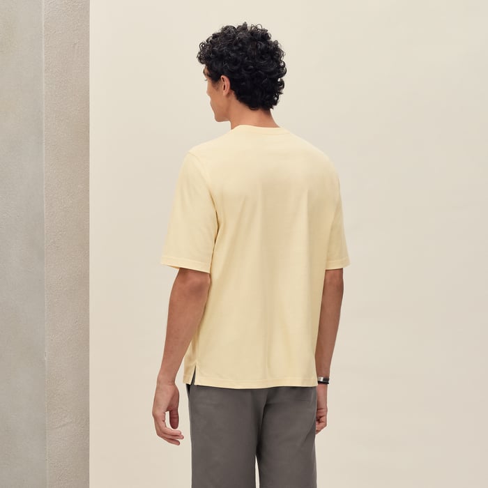 Vanille "H'Cheval" T-shirt With Leather Detail