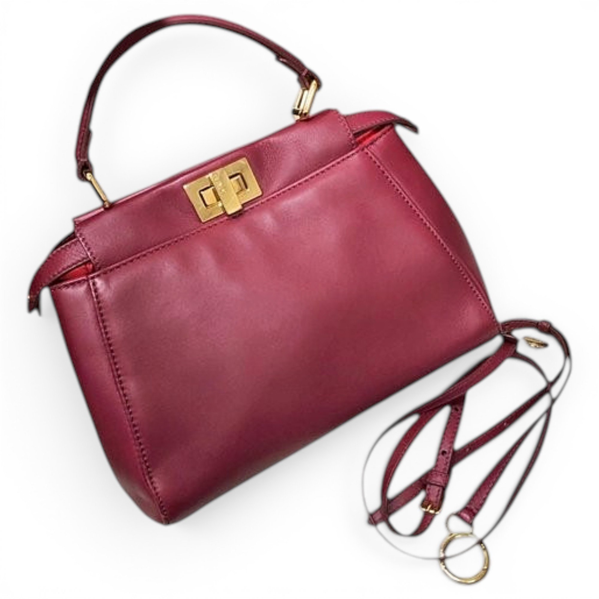 Peekaboo leather handbag