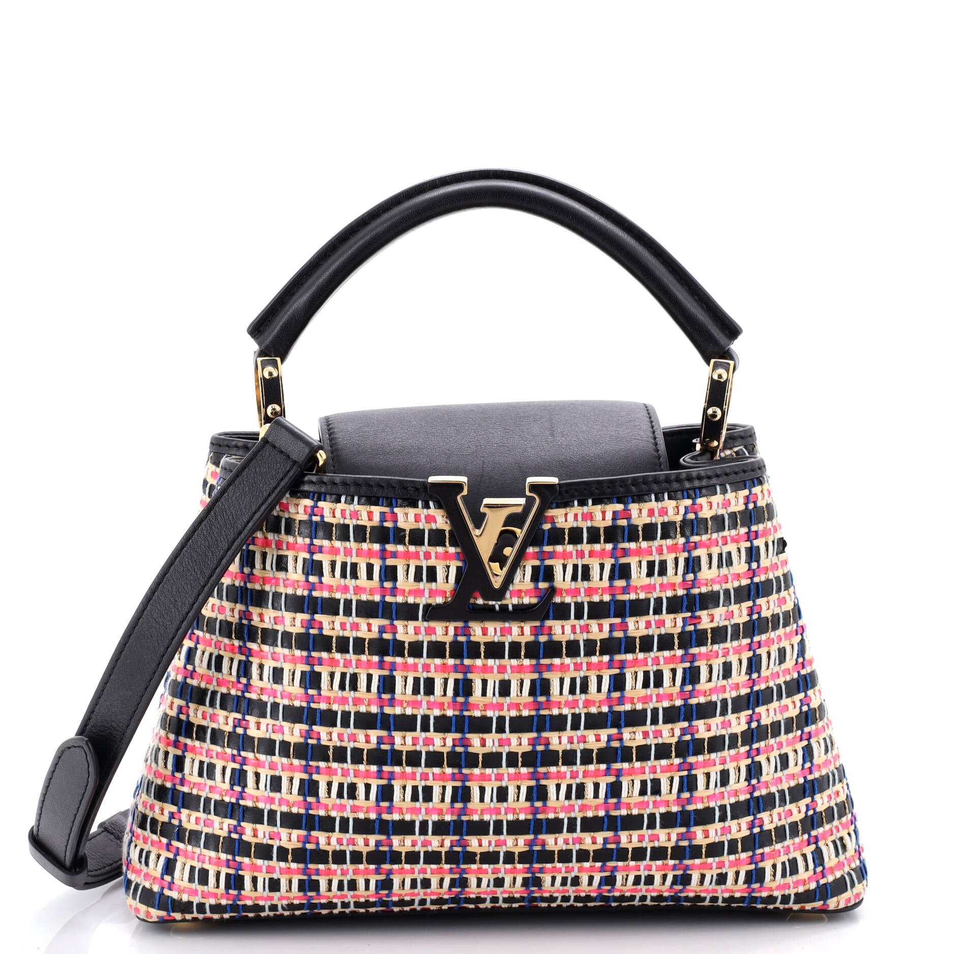 Louis Vuitton Capucines Bag Woven Raffia and Leather BB