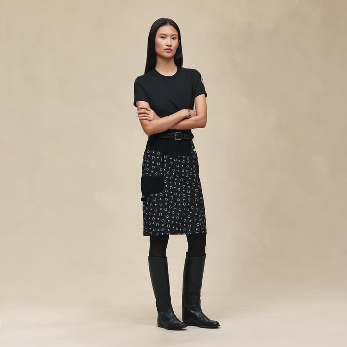 Noir Printed Straight T-shirt