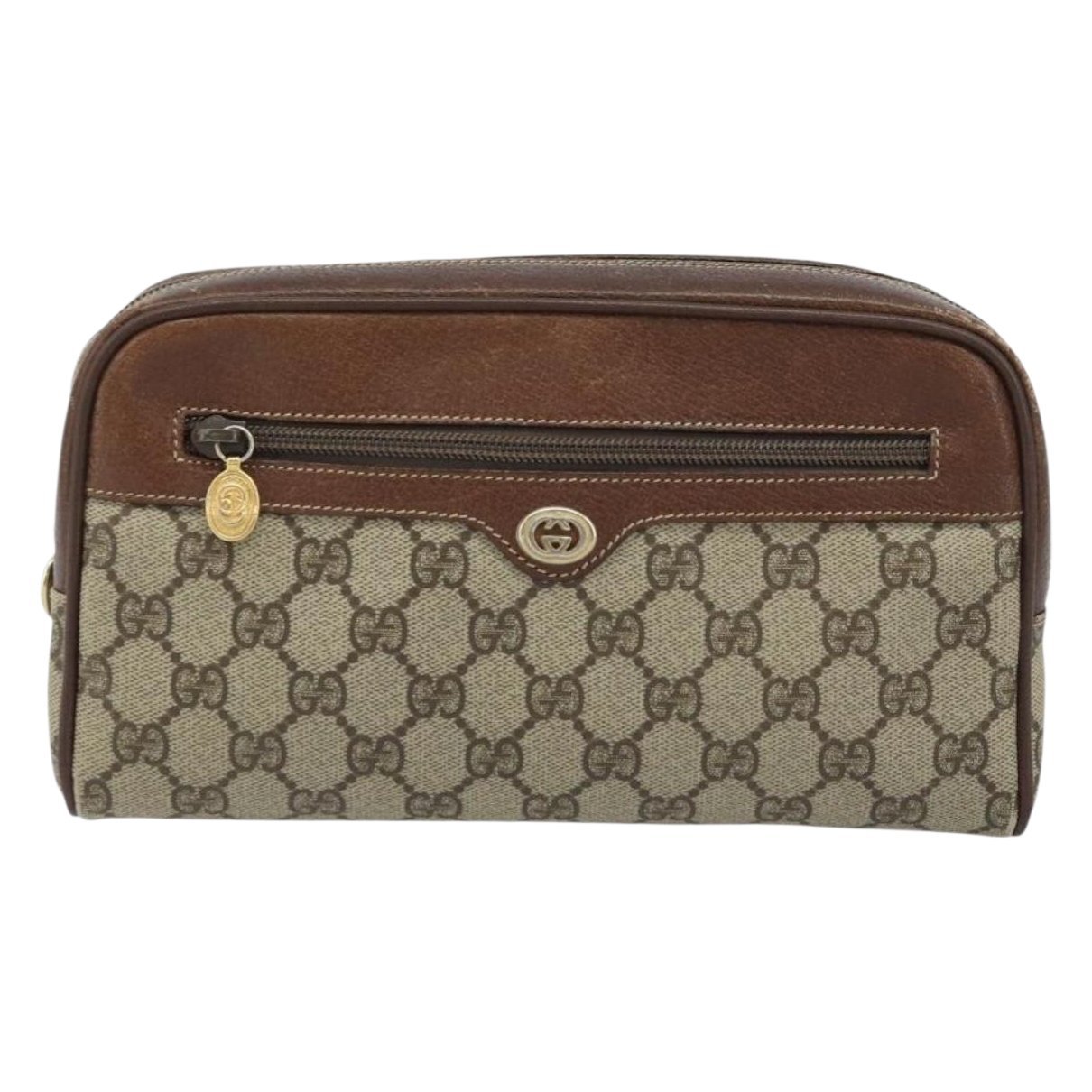 Leather clutch bag
