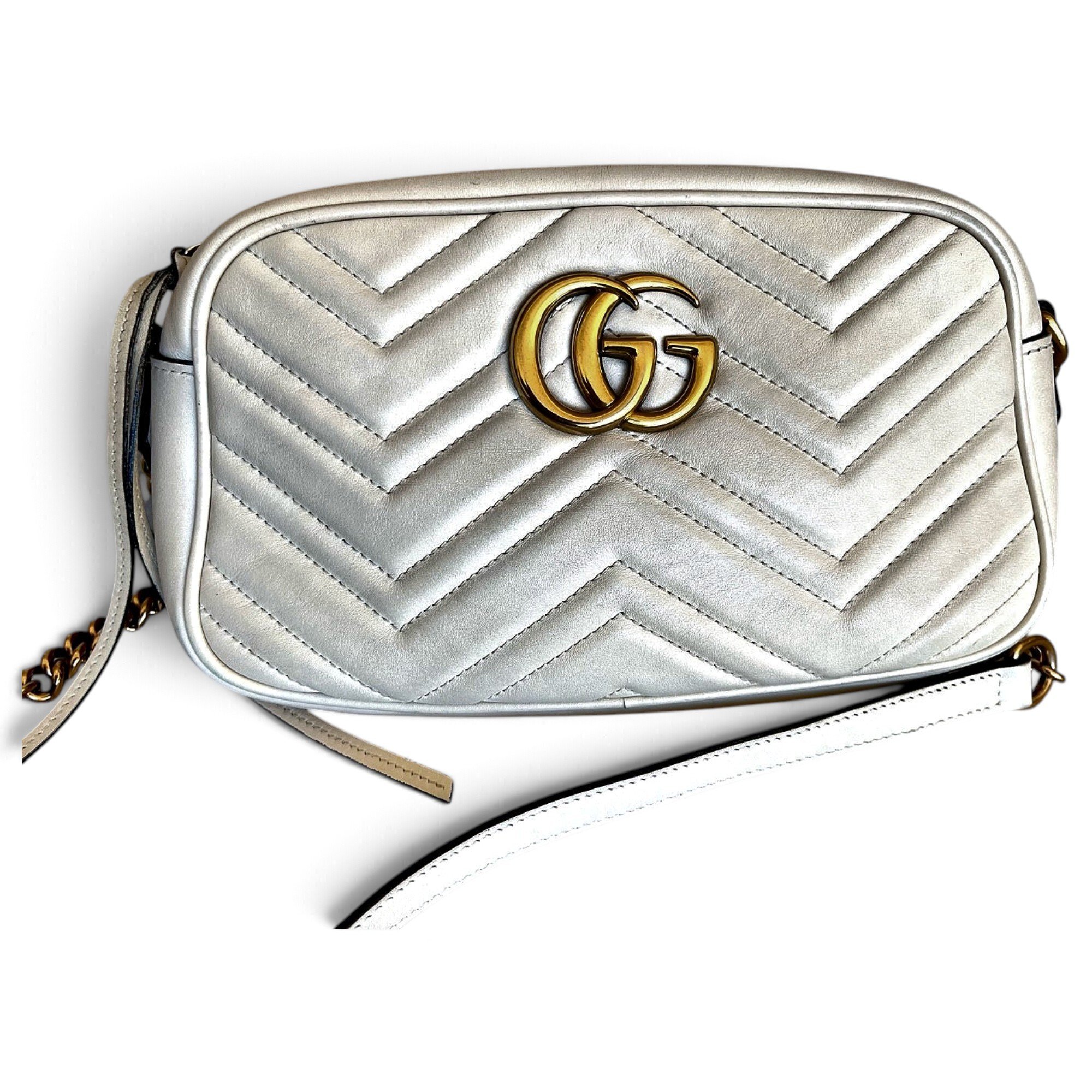 Gucci GG Marmont Zip Messenger leather crossbody bag