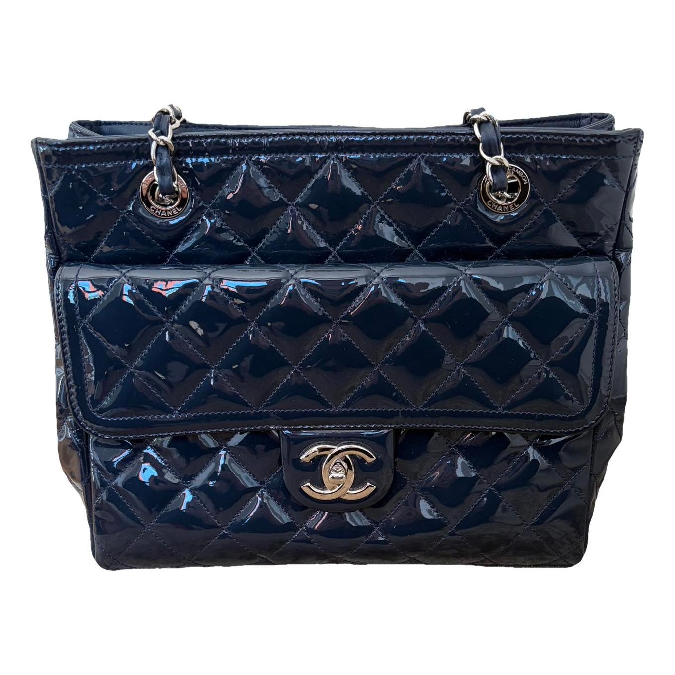 Patent leather tote
