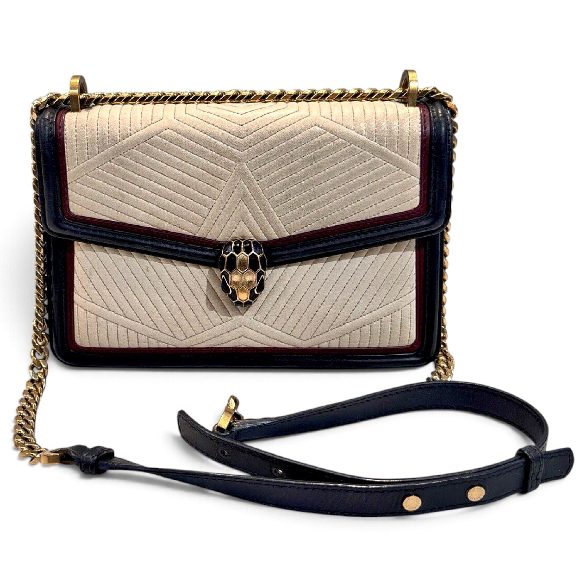 Serpenti leather handbag