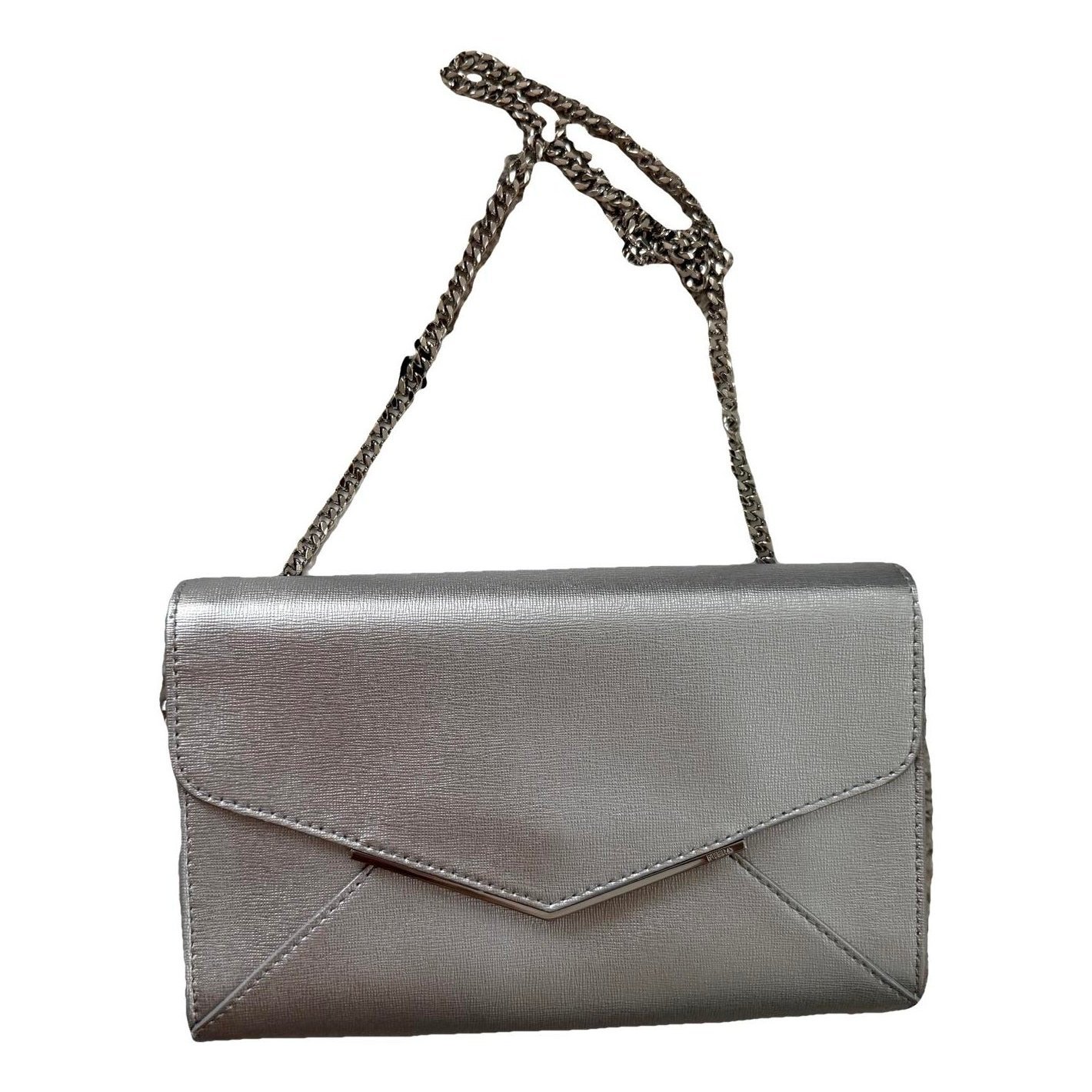 Leather clutch bag