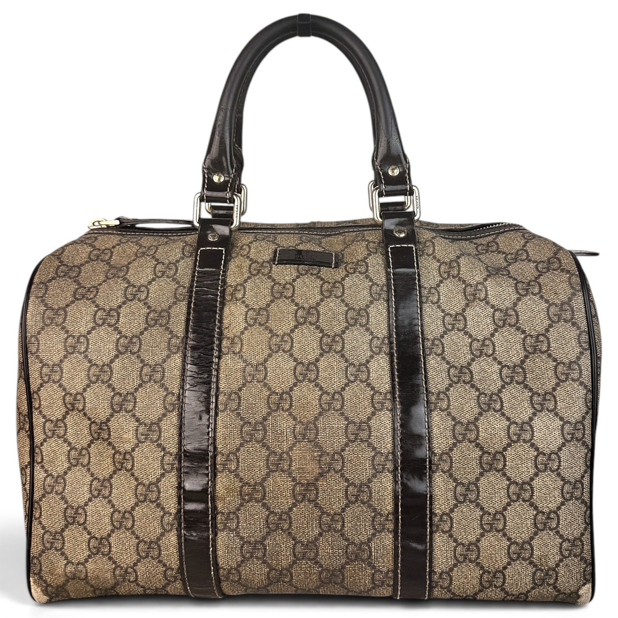 Boston leather bowling bag