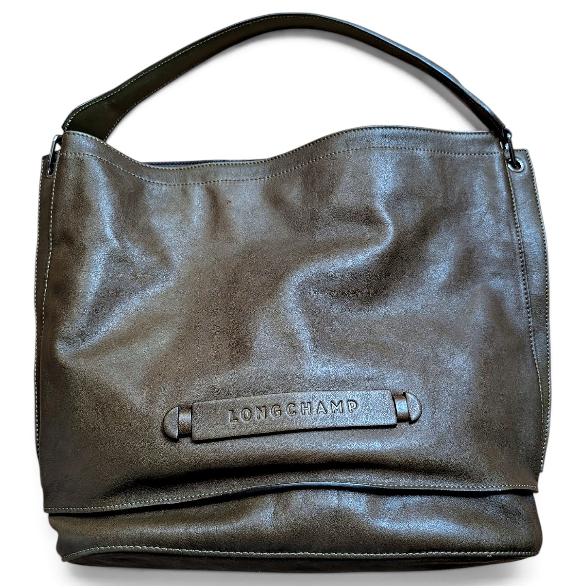 3D leather handbag