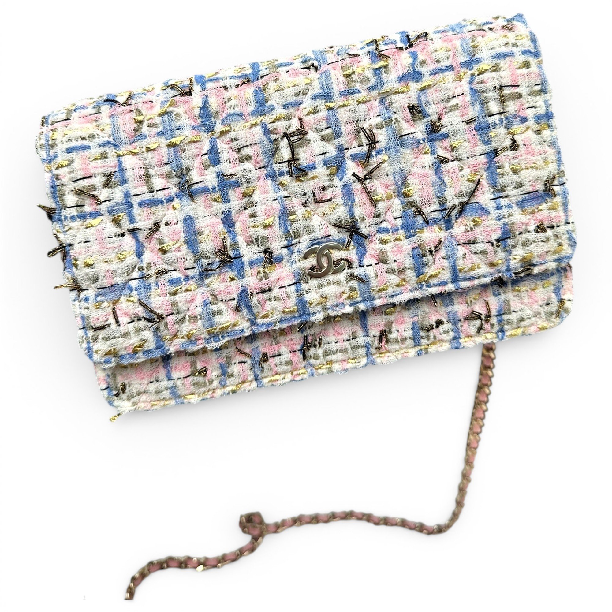 Wallet On Chain Timeless/Classique tweed crossbody bag
