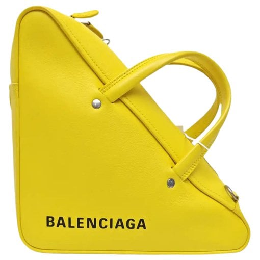 Triangle leather handbag