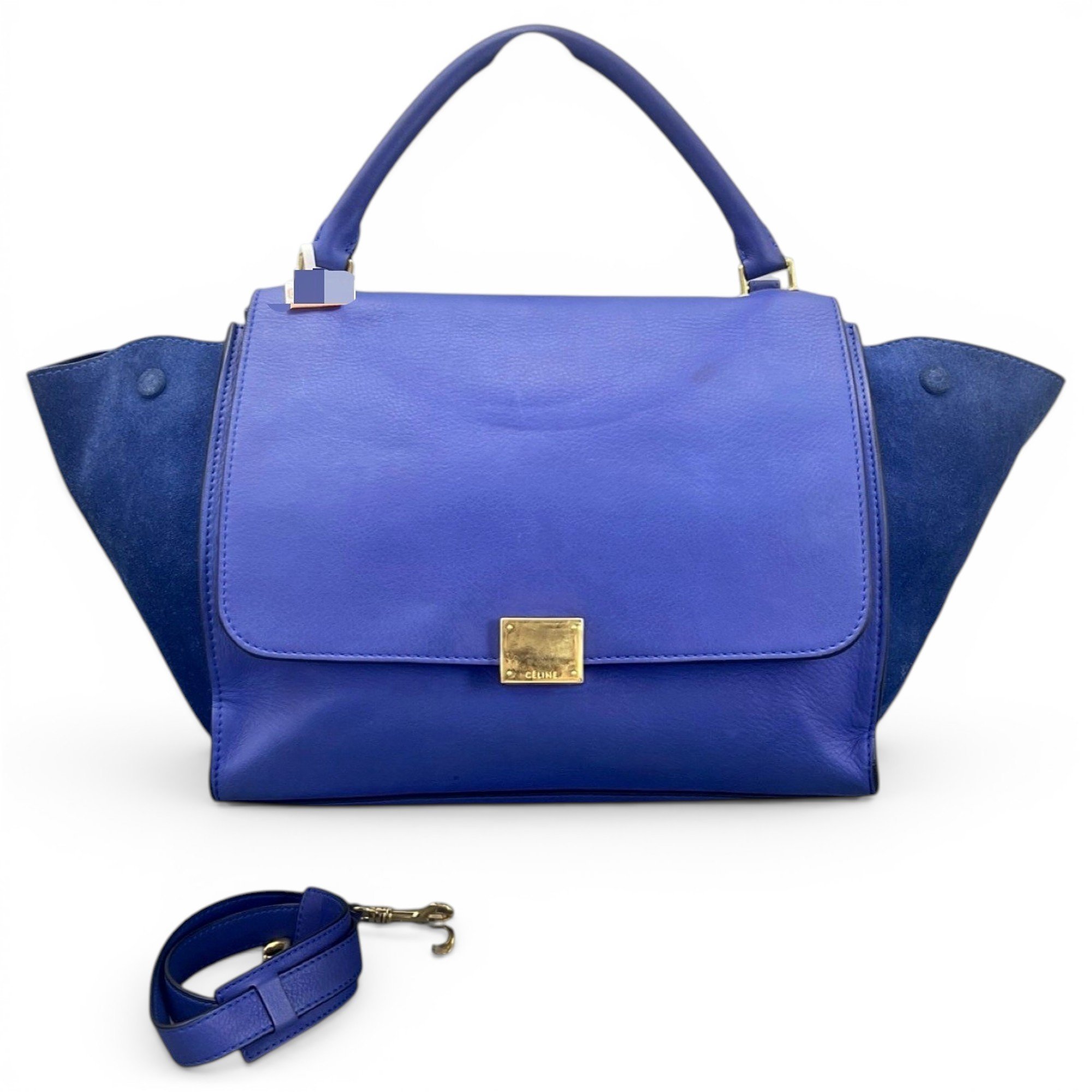 Trapèze leather crossbody bag