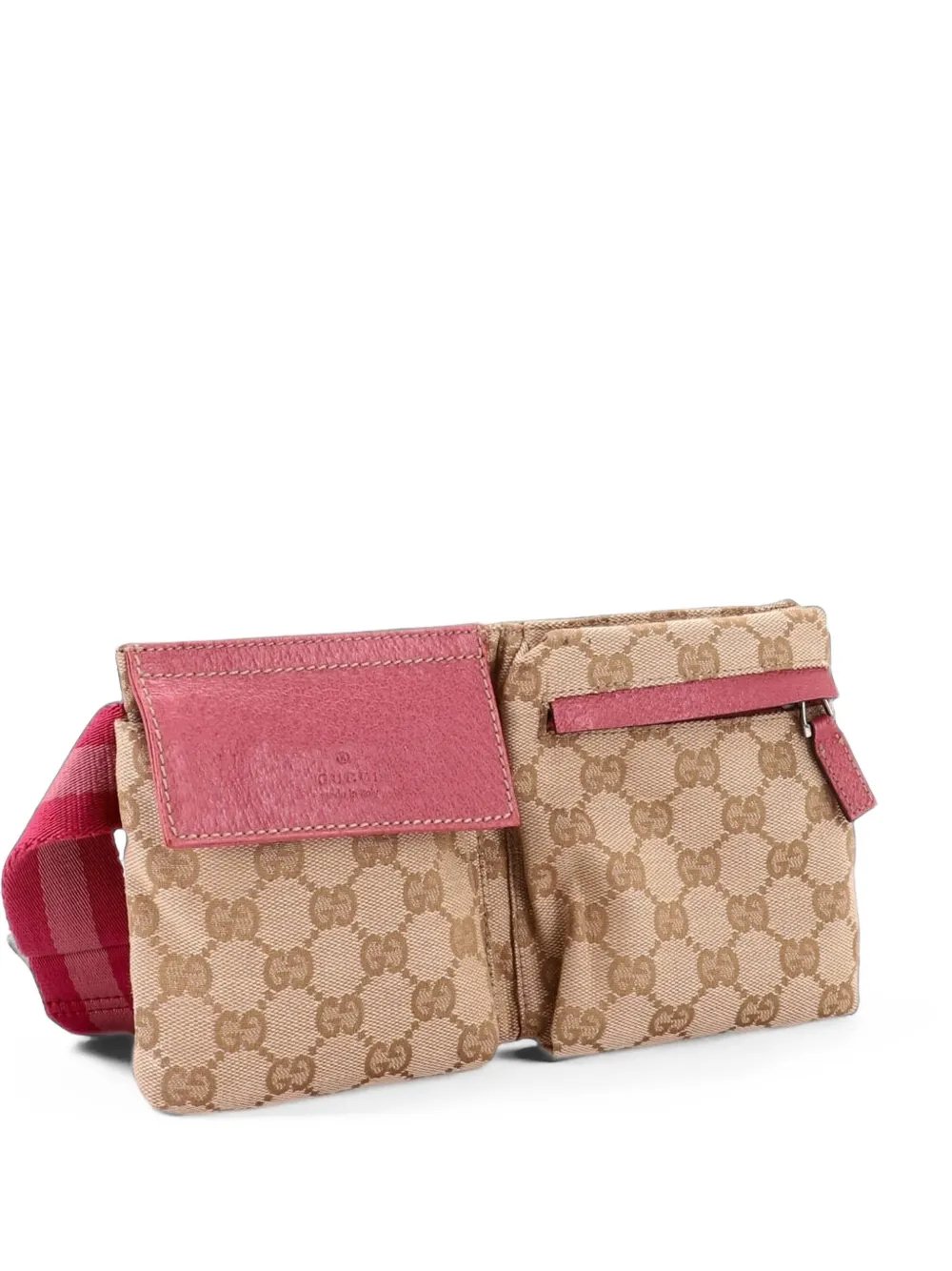 Vintage Double GG Canvas with Leather Small belt bag