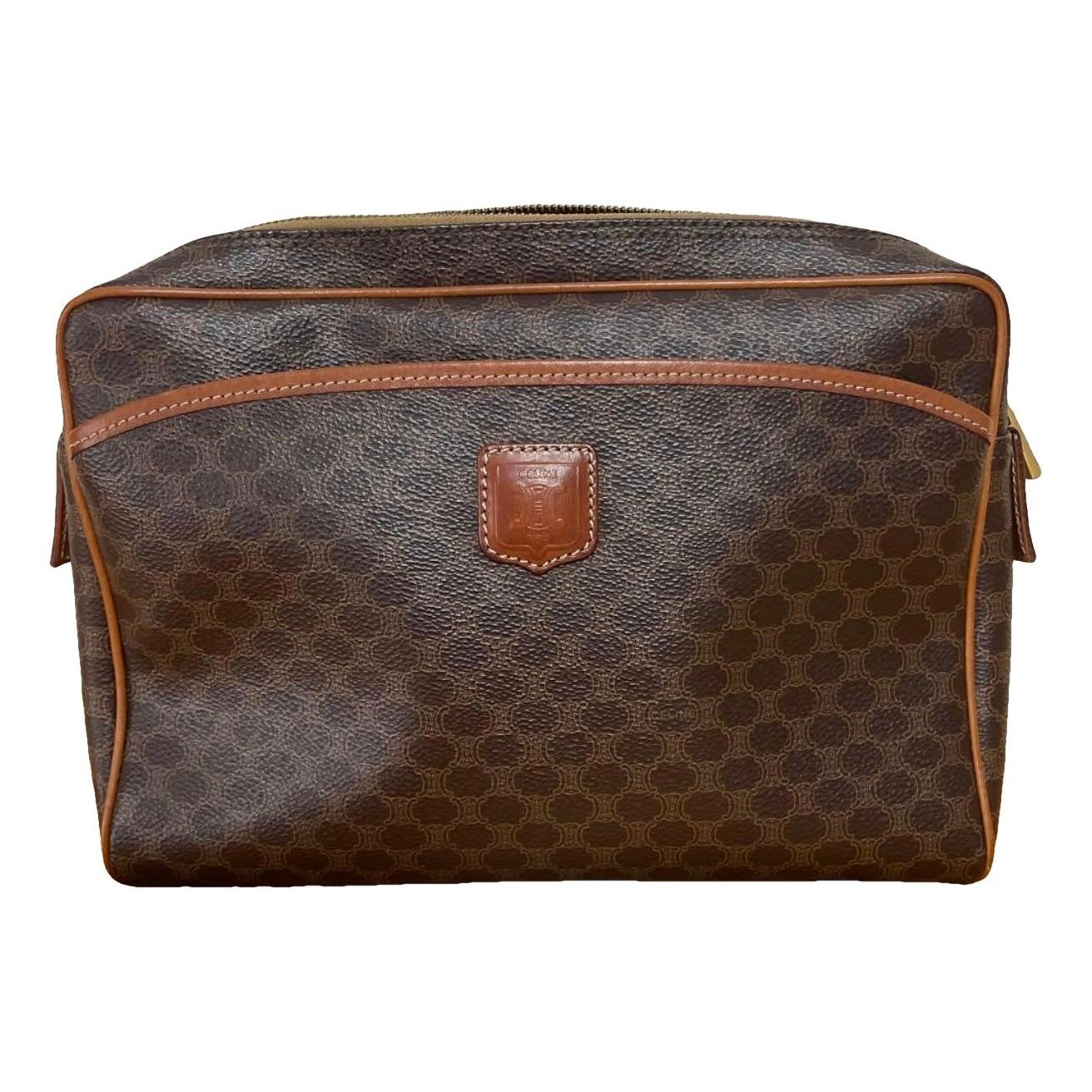 Triomphe Vintage leather clutch bag