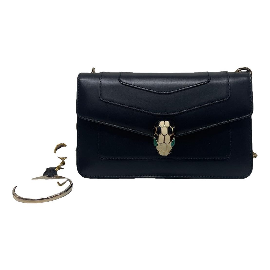 Serpenti leather handbag