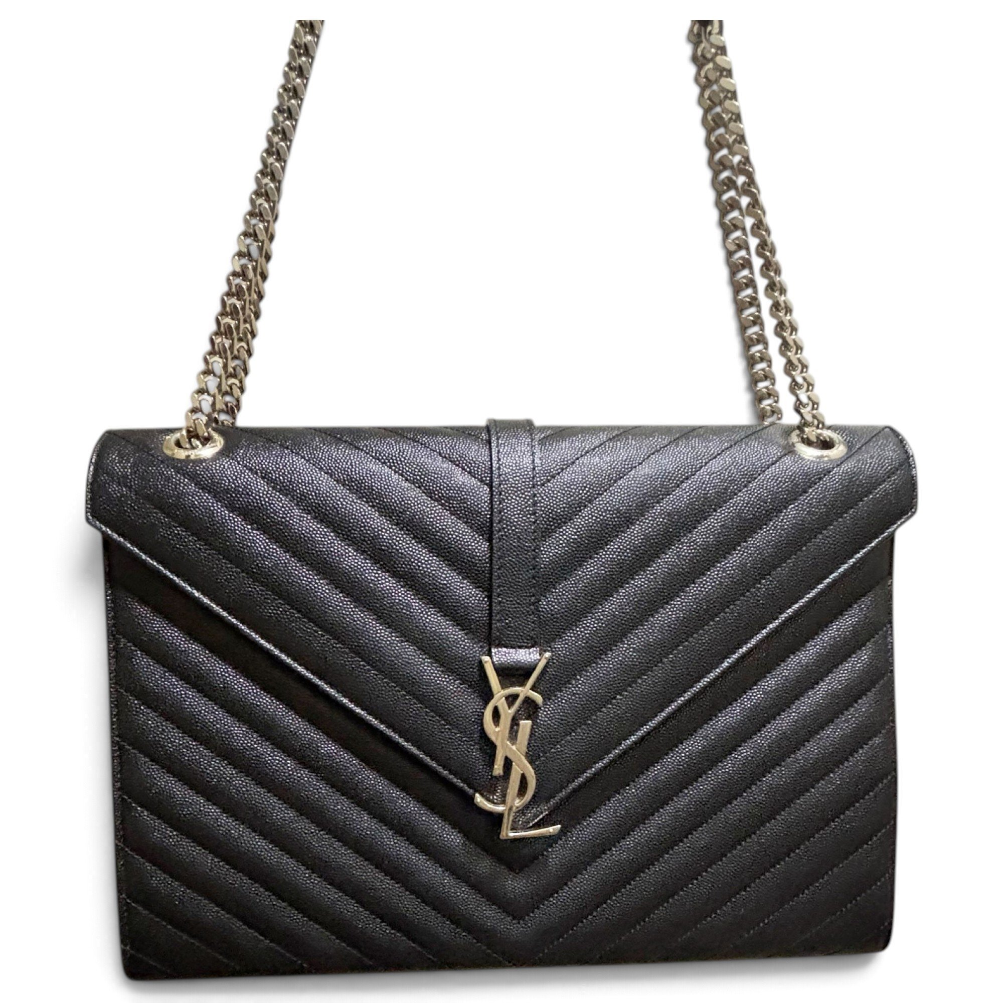 Envelope leather handbag