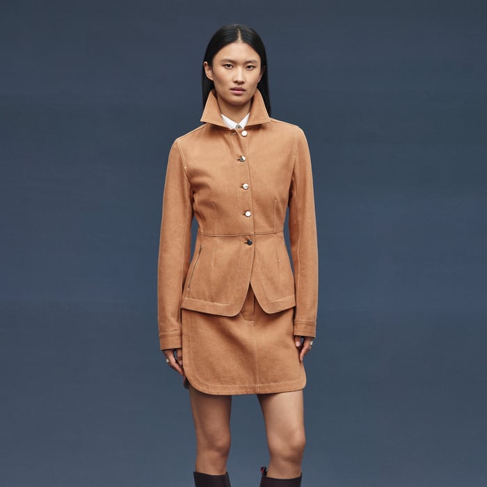 Marron Alezan Denim Equestrian Jacket