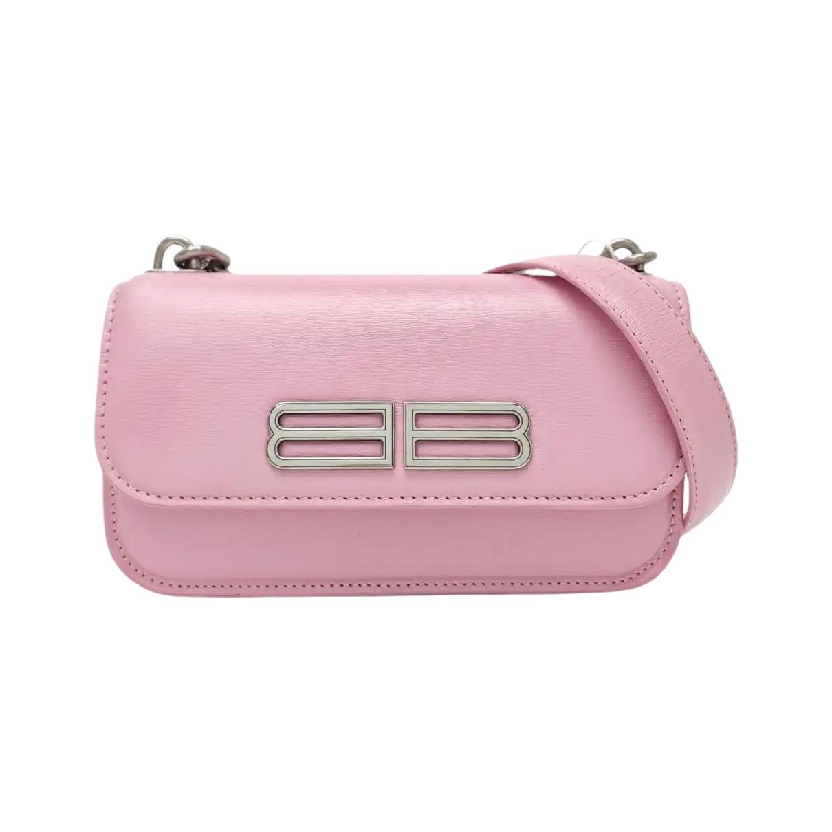 BB chain leather handbag
