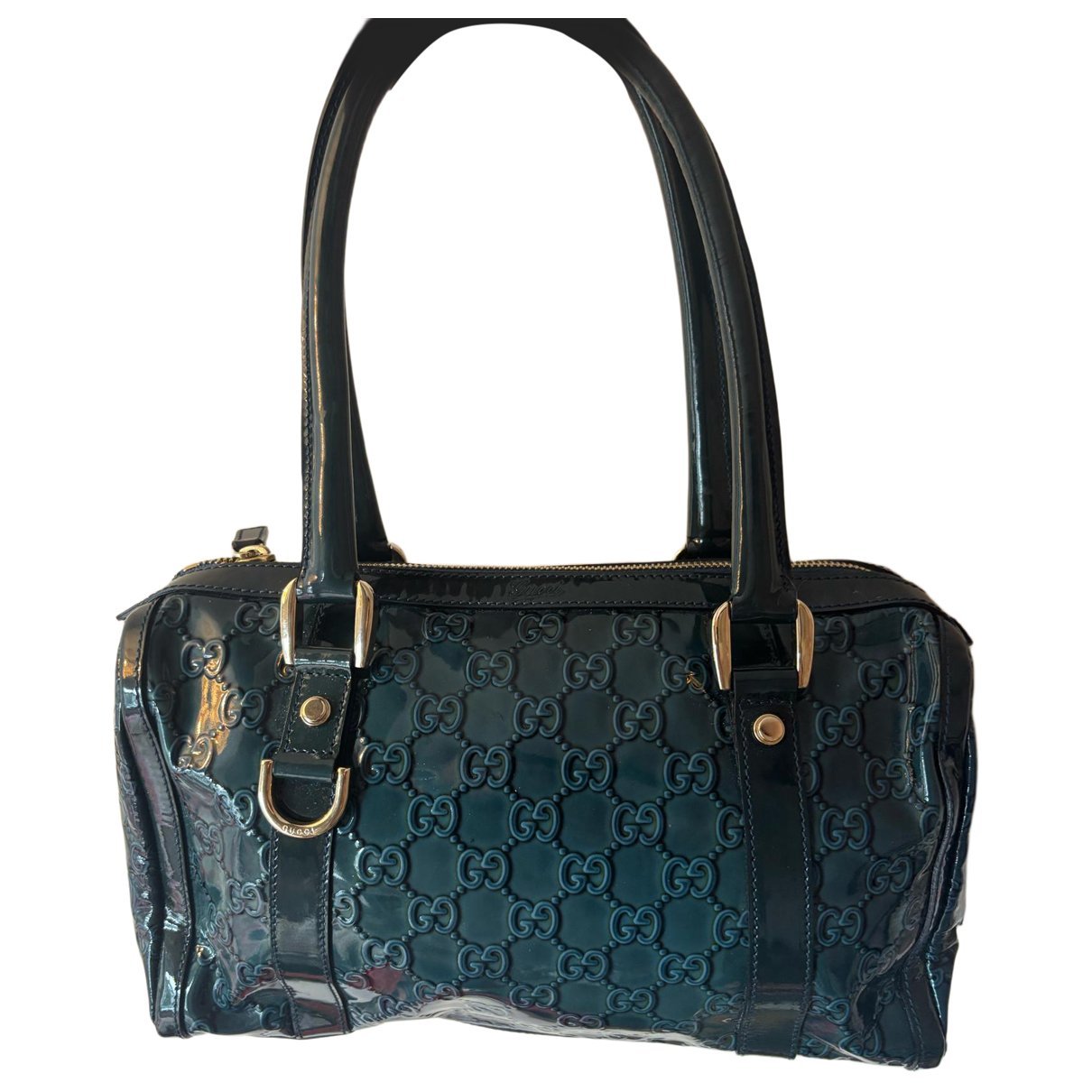 Boston patent leather handbag