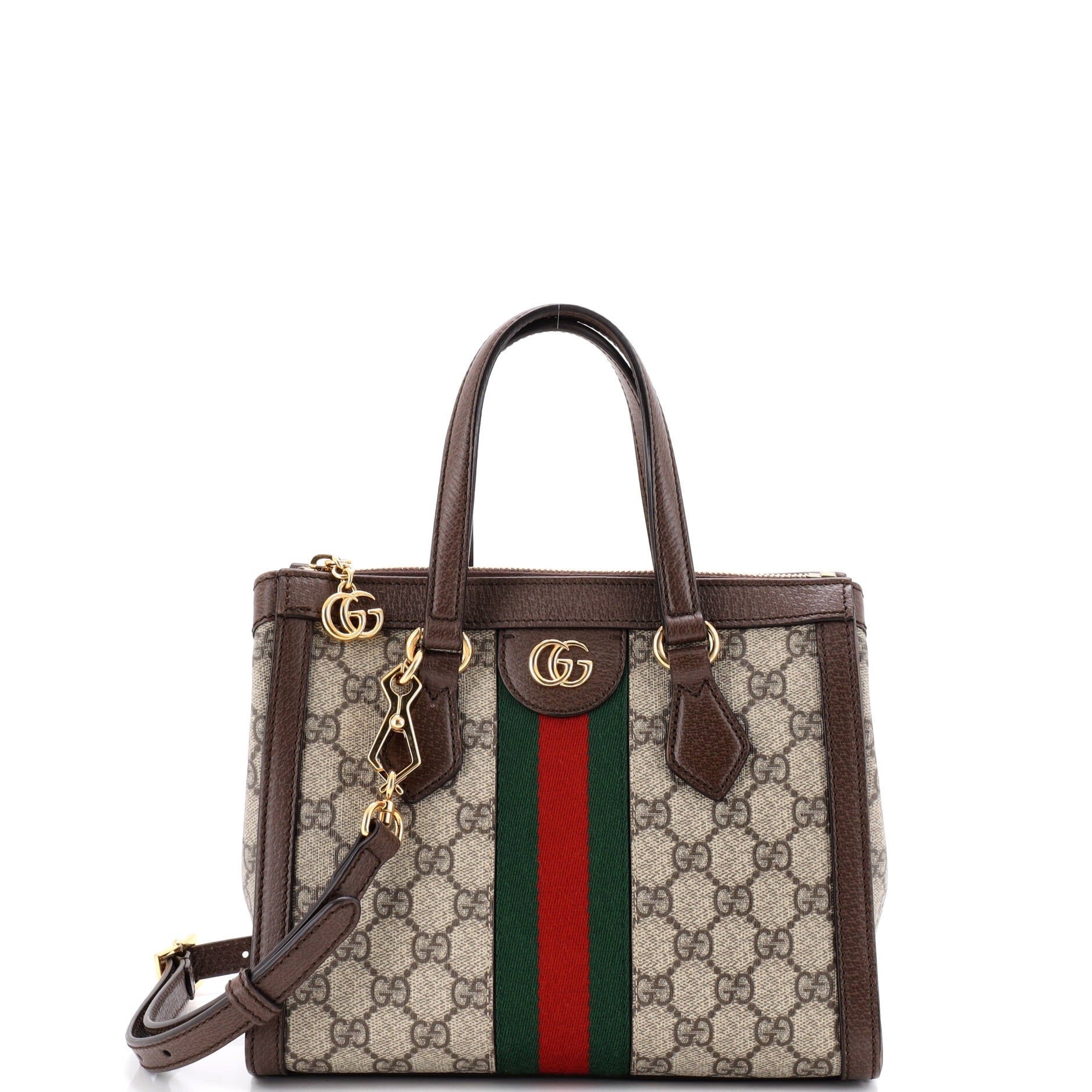 Ophidia Top Handle Tote GG Coated Canvas Small