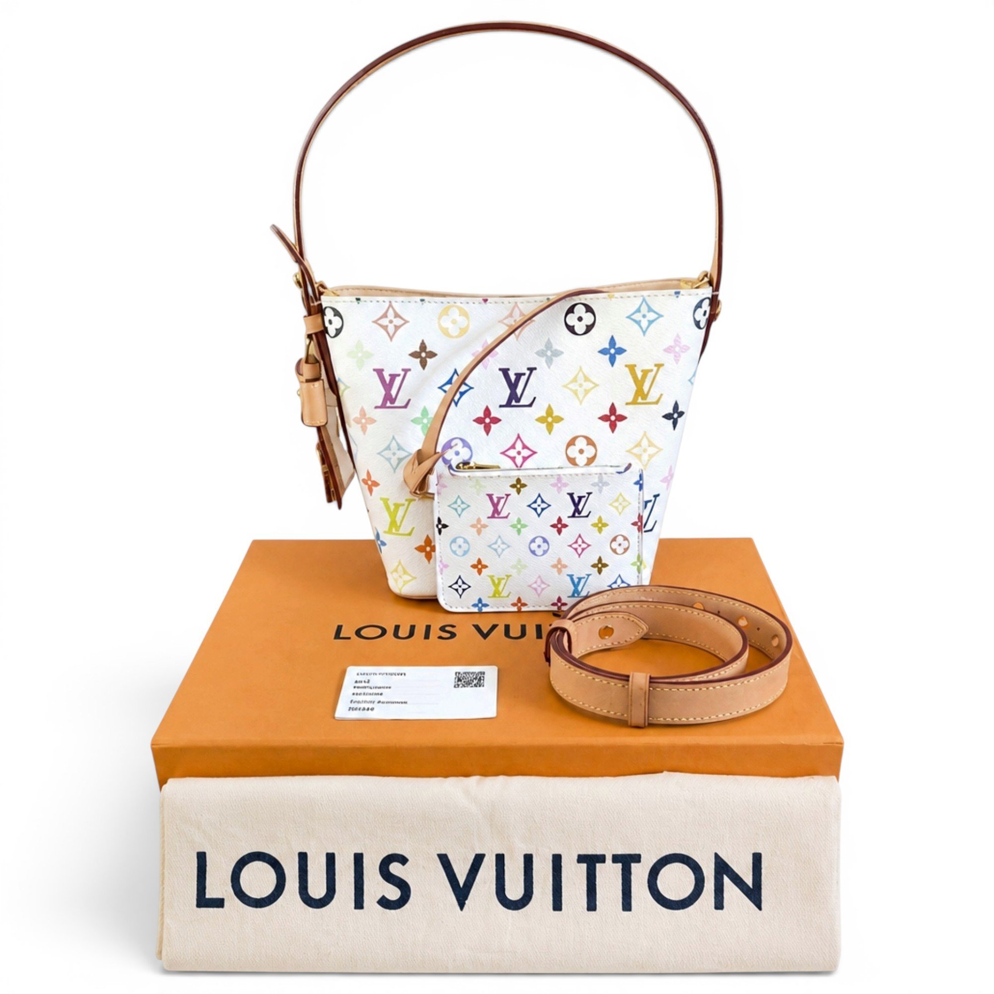 Bucket leather handbag