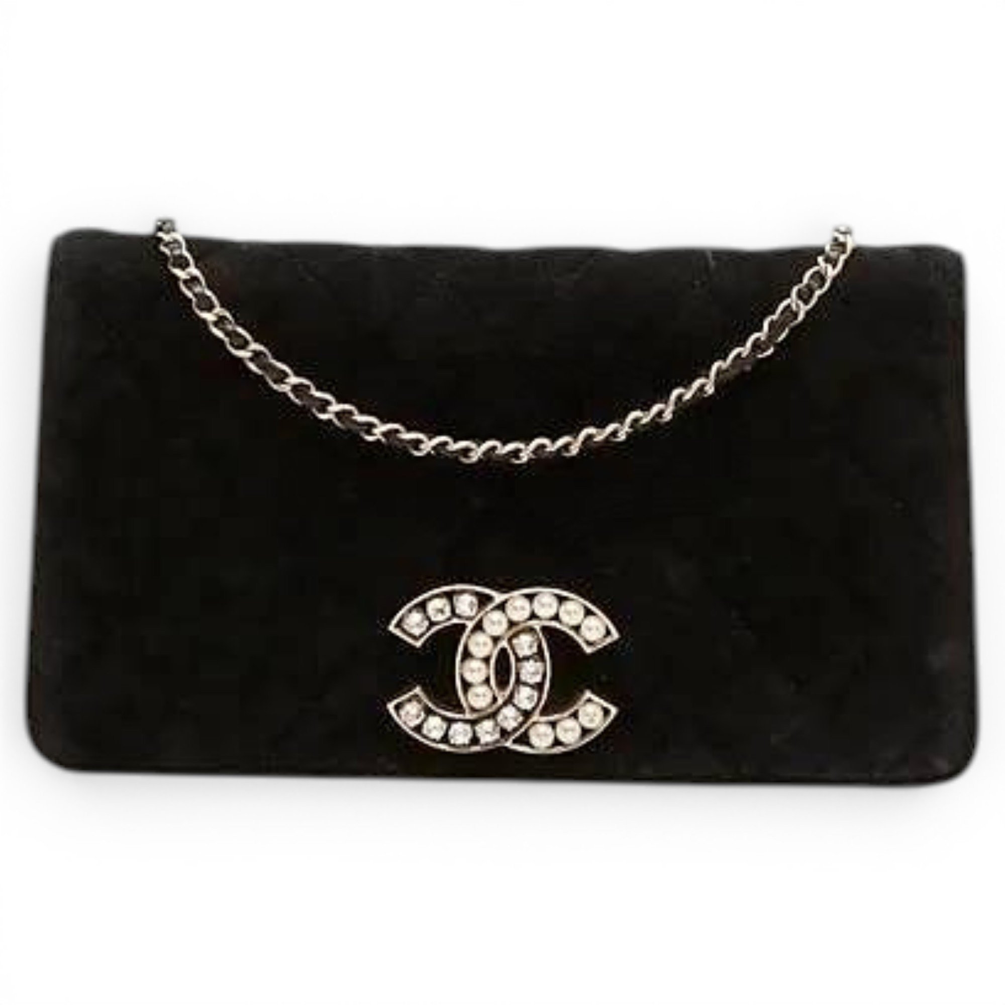 Wallet On Chain velvet crossbody bag