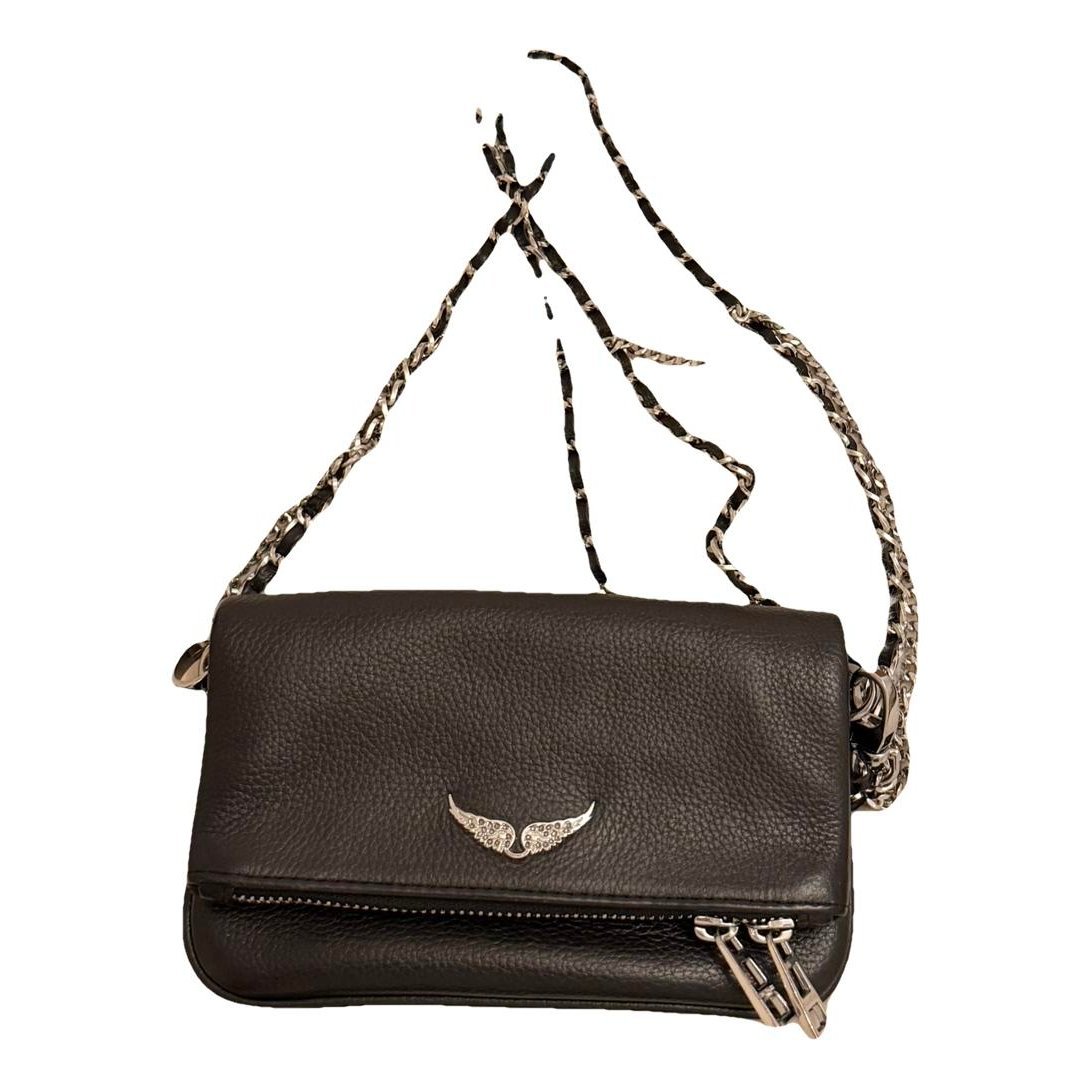 Rock leather clutch bag