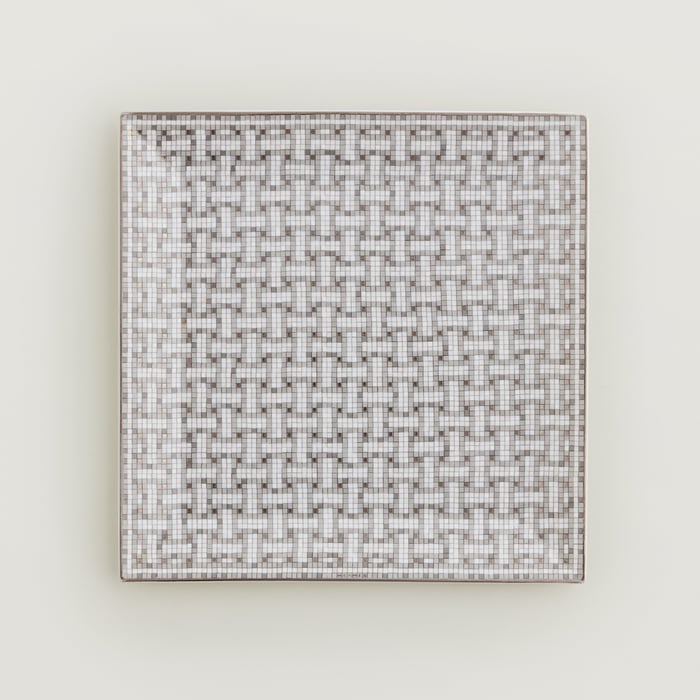 Sans Coloris Mosaique Au 24 Platinum Square Plate N°4