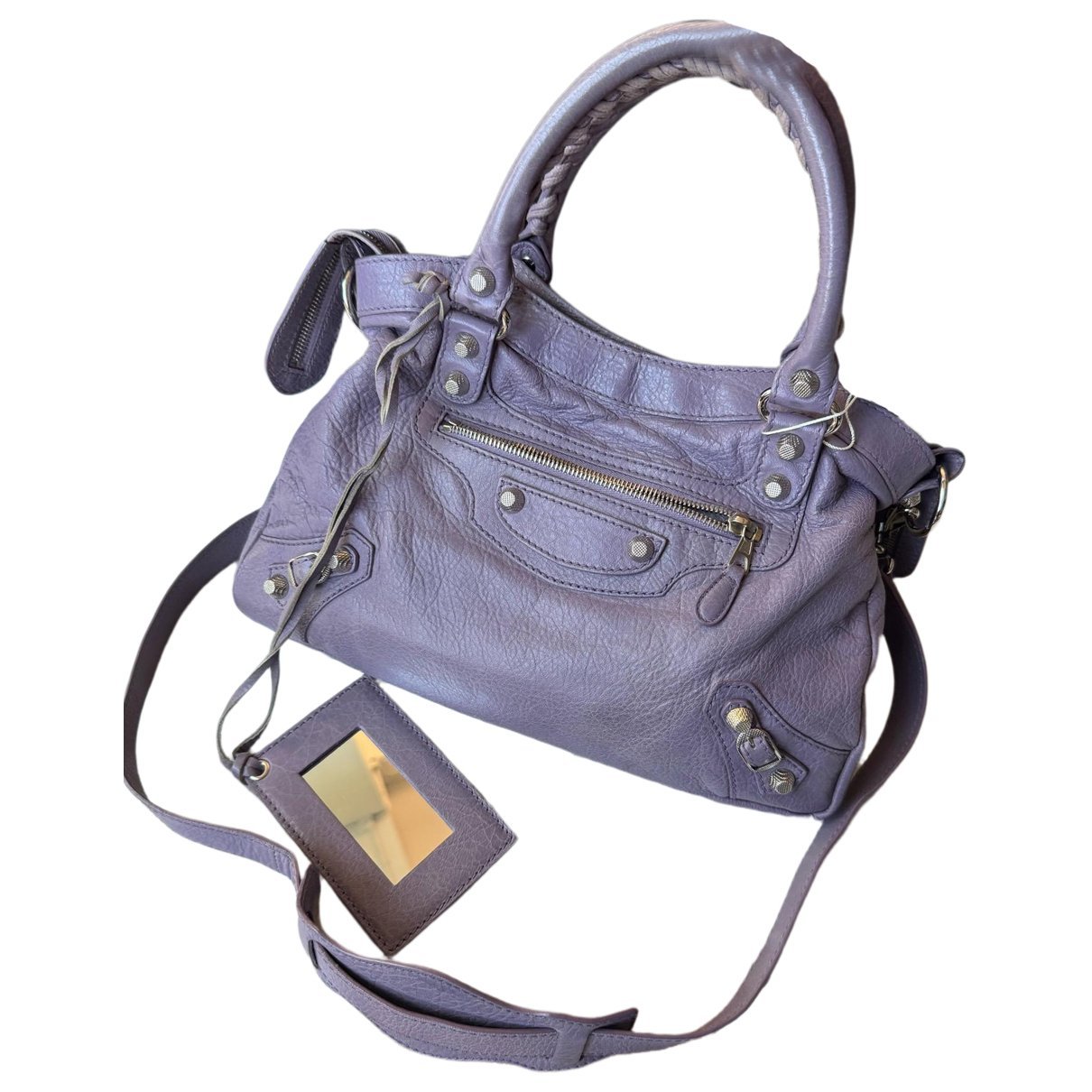 City leather handbag