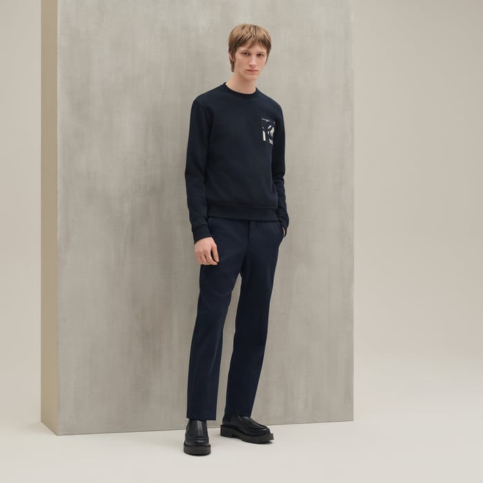 Marine "Ex-libris" Crewneck Sweater