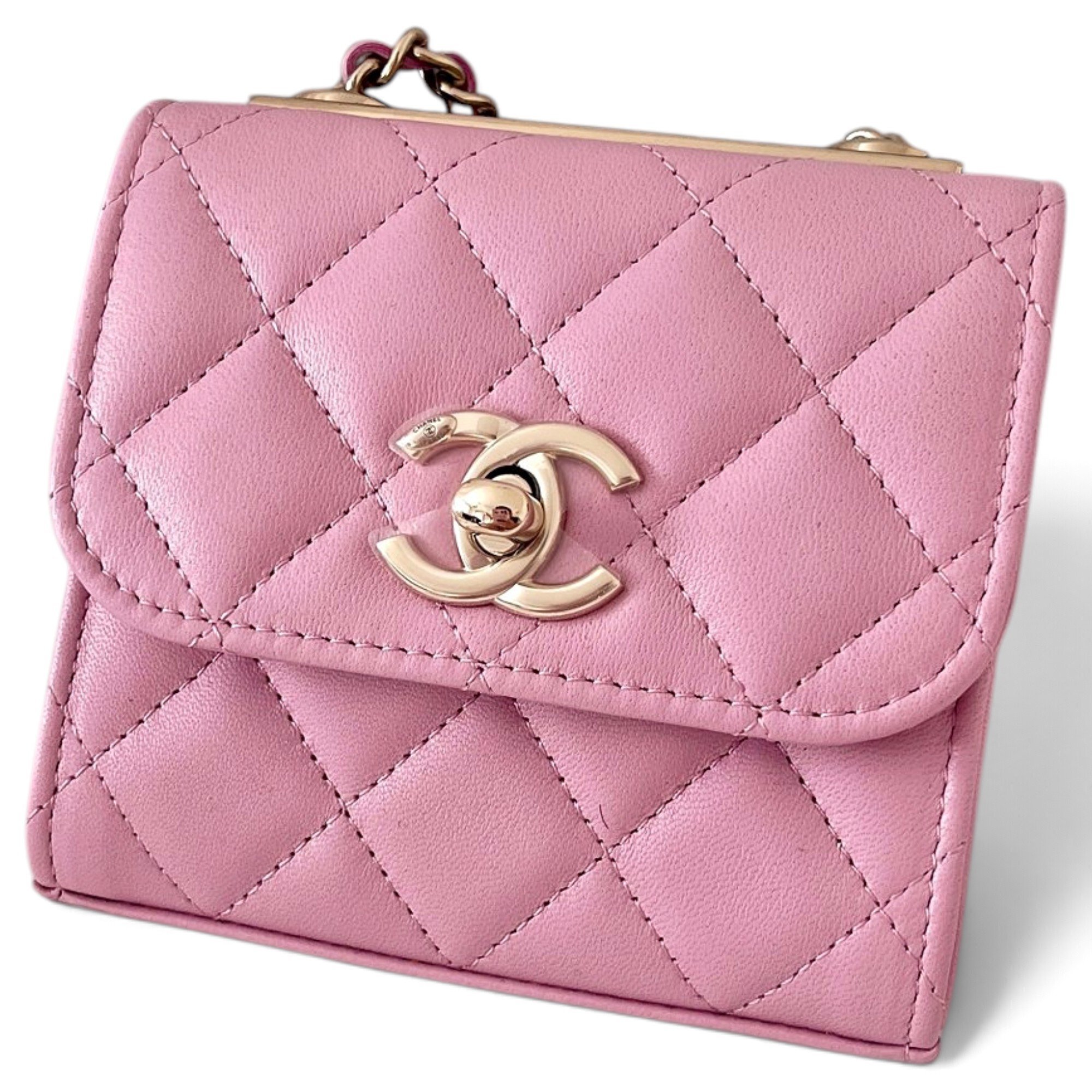 Trendy CC leather crossbody bag
