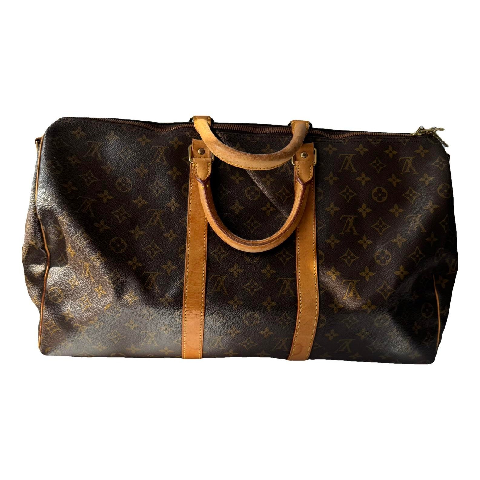 Keepall leather travel bag