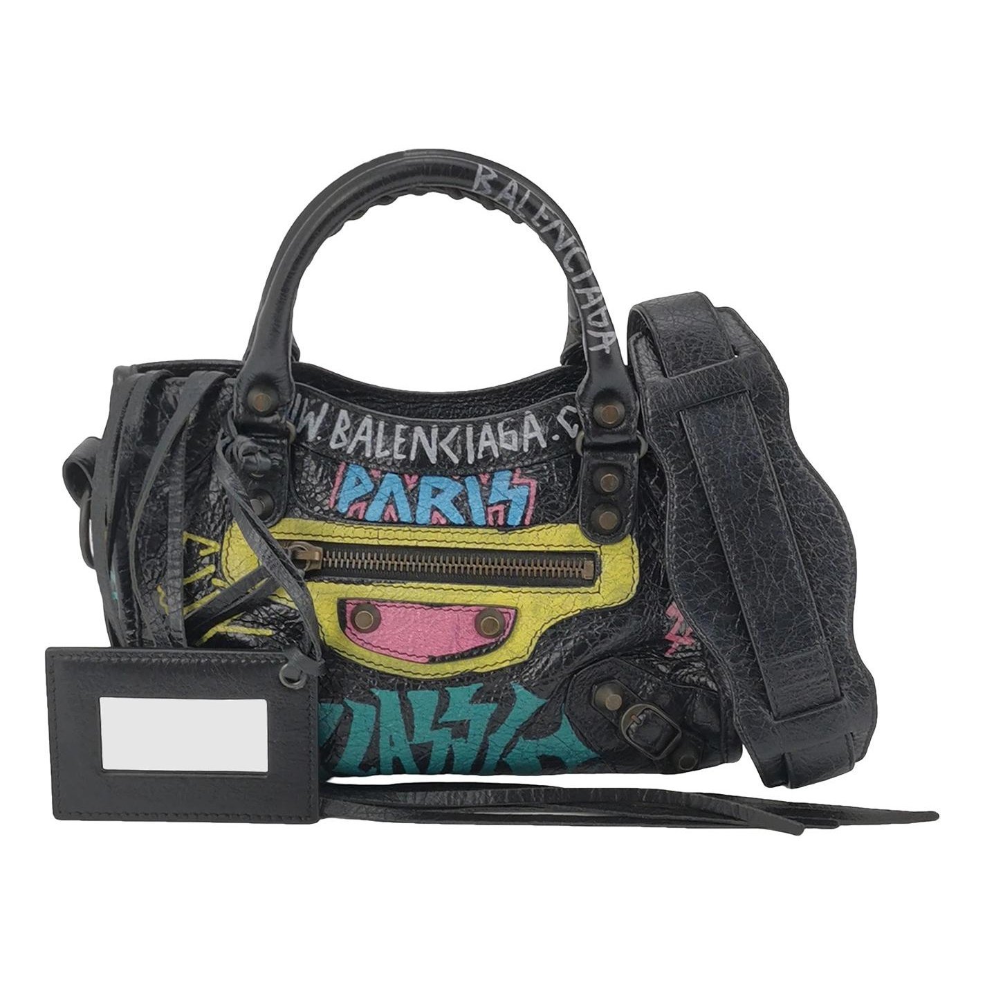 City leather handbag
