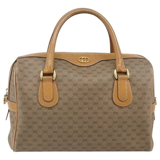 Boston leather bowling bag