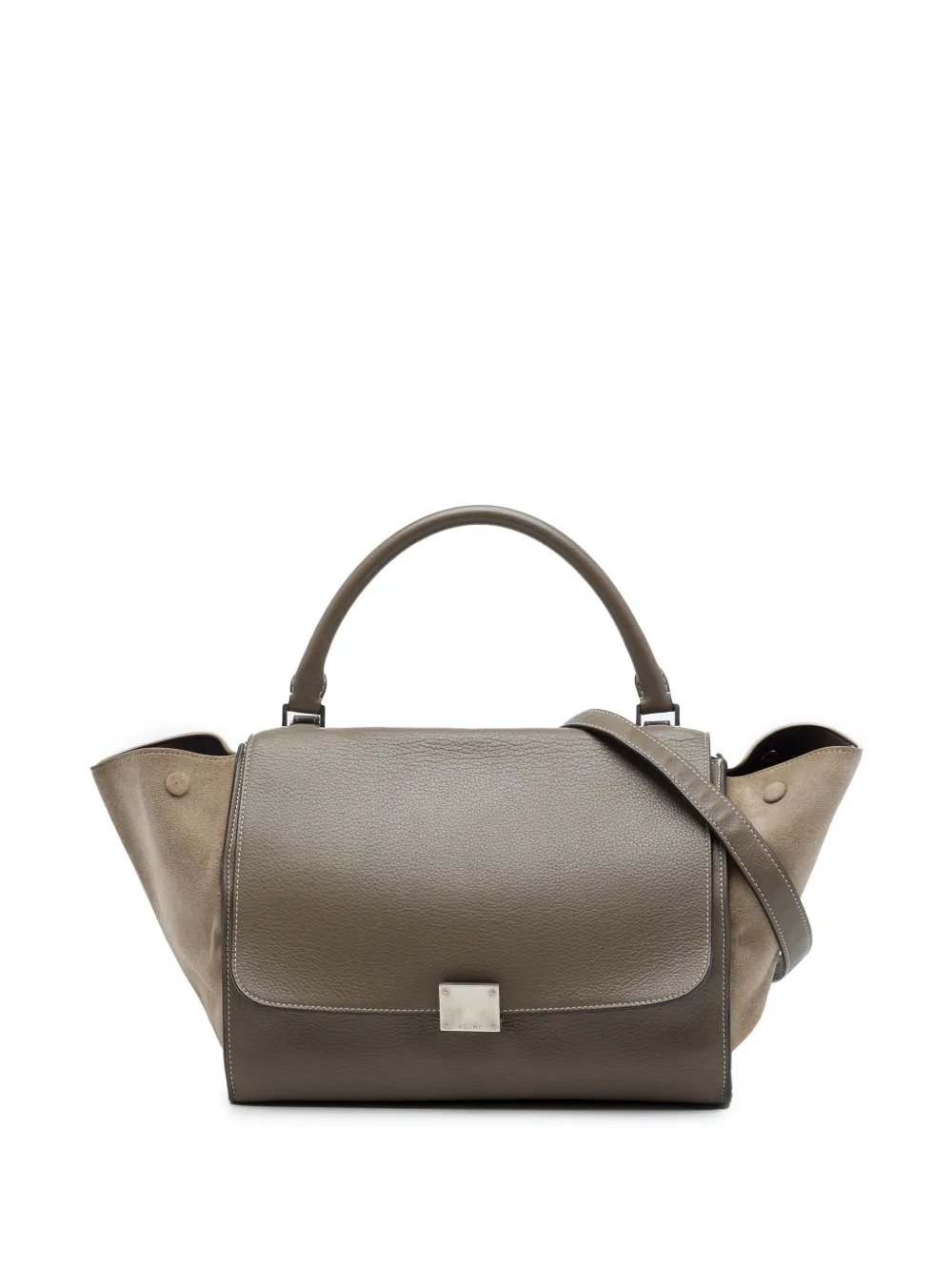 2012 Medium Calfskin and Suede Trapeze satchel