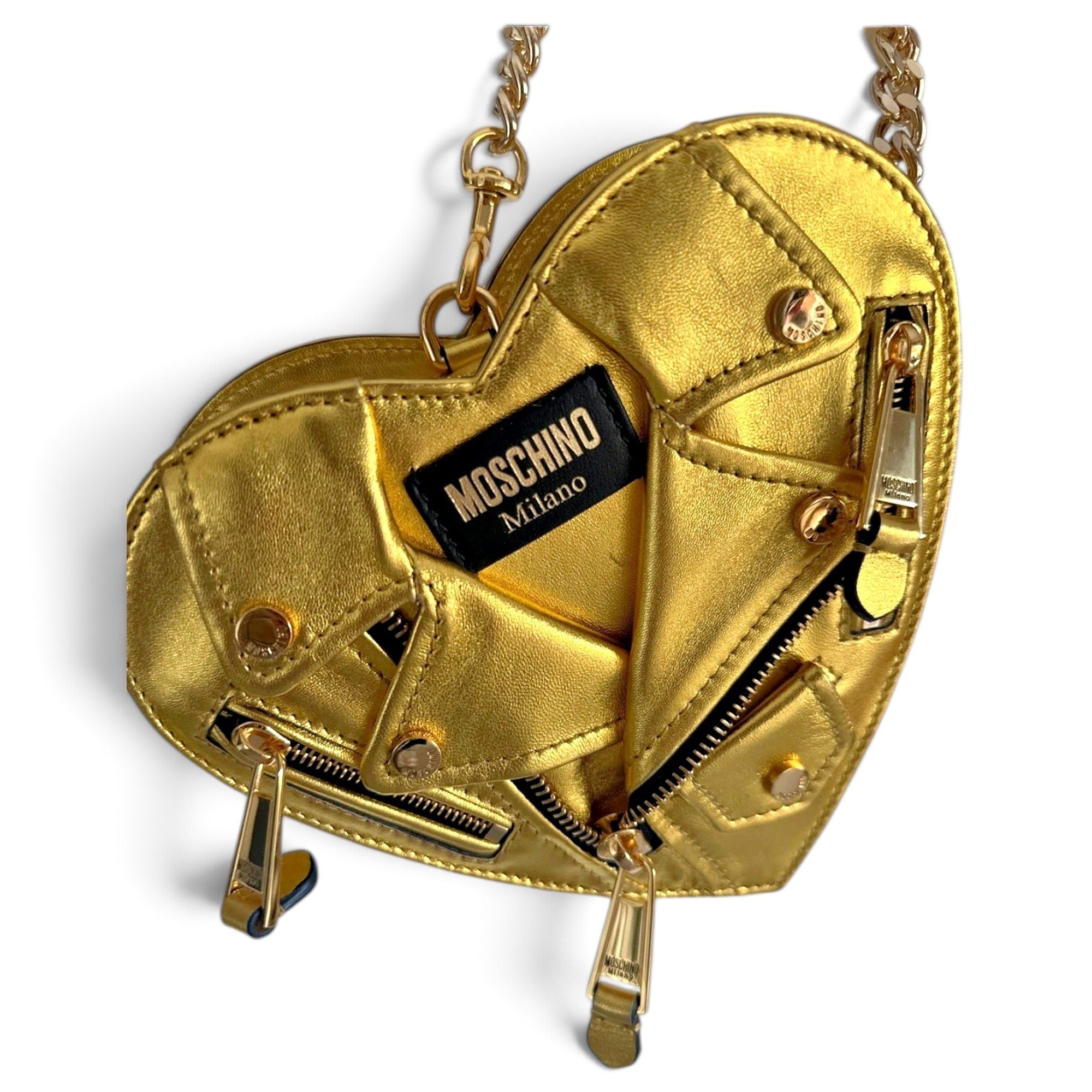 Biker leather crossbody bag