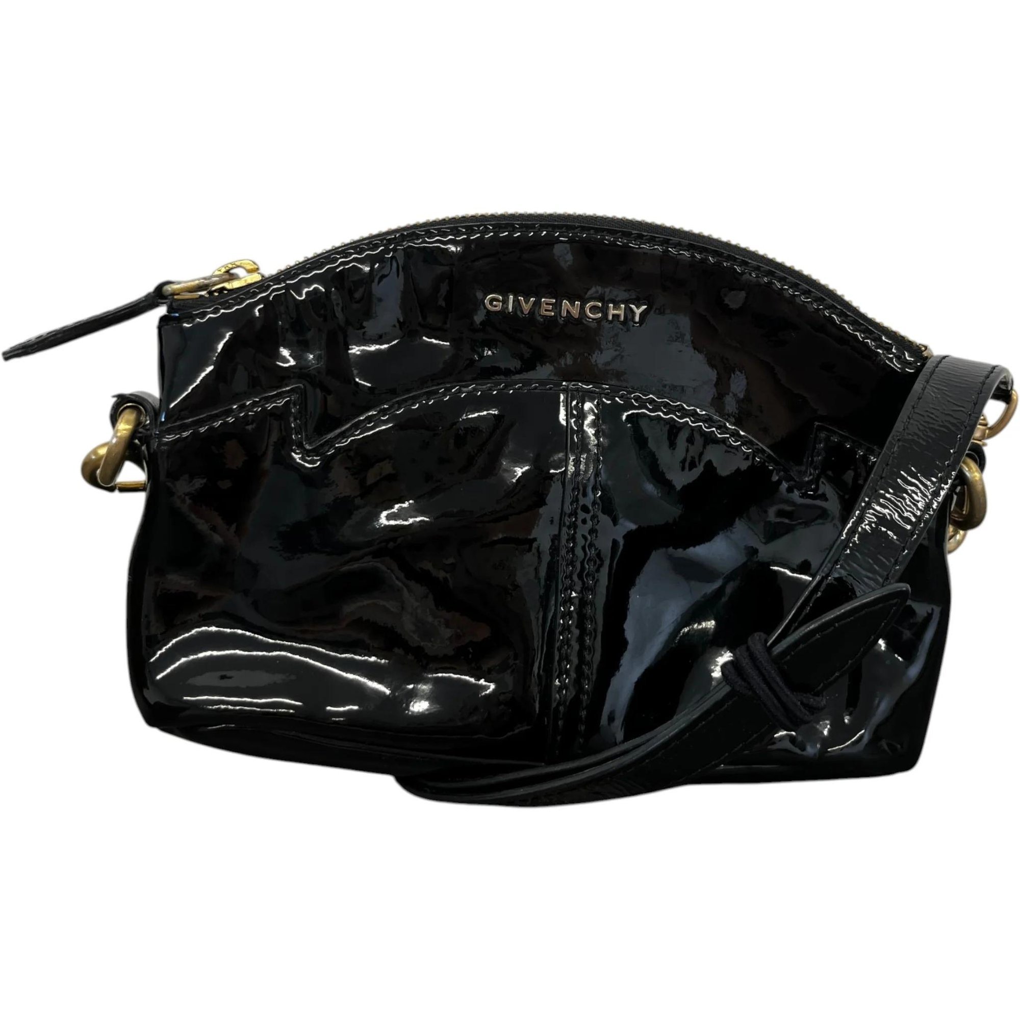 Patent leather handbag