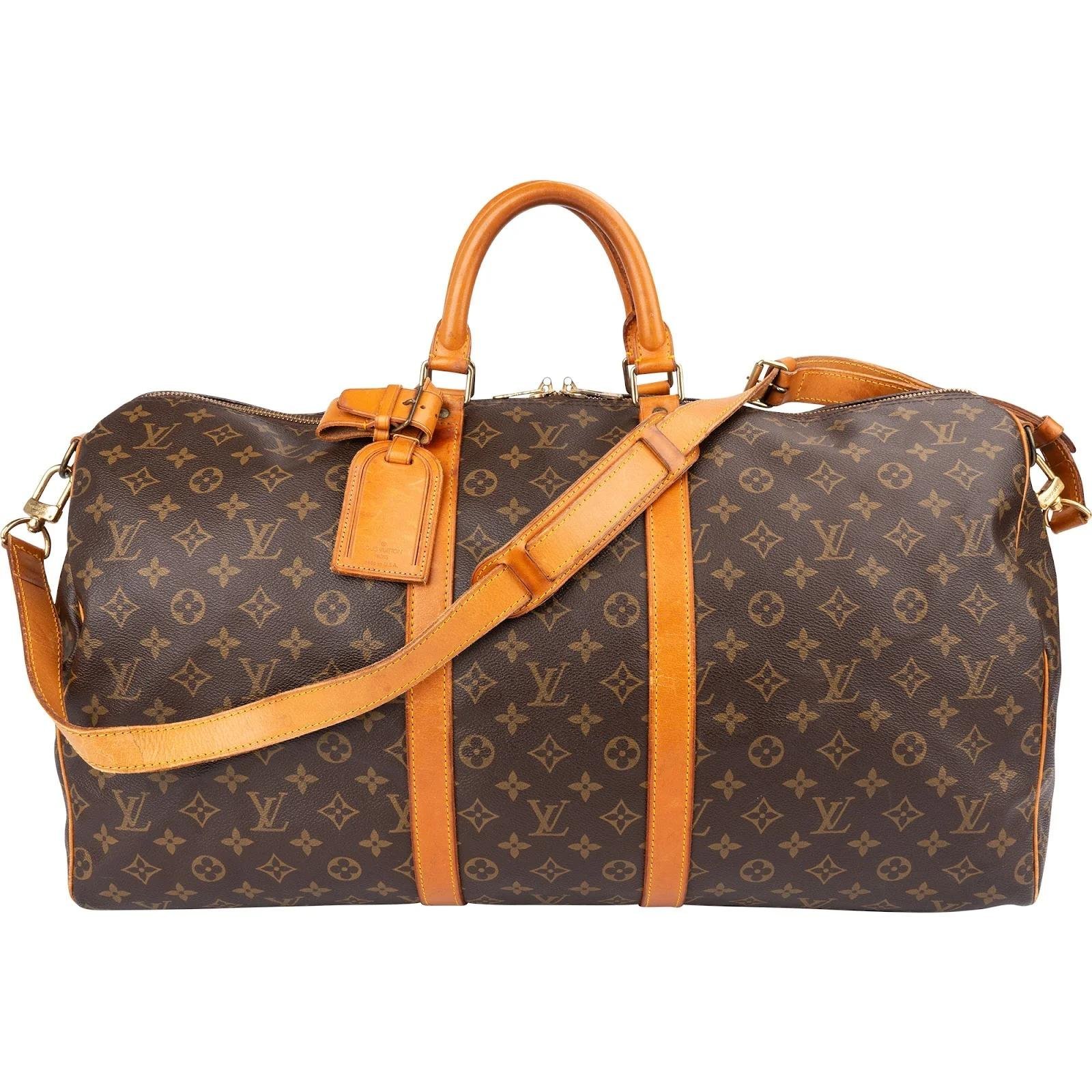 Keepall leather travel bag