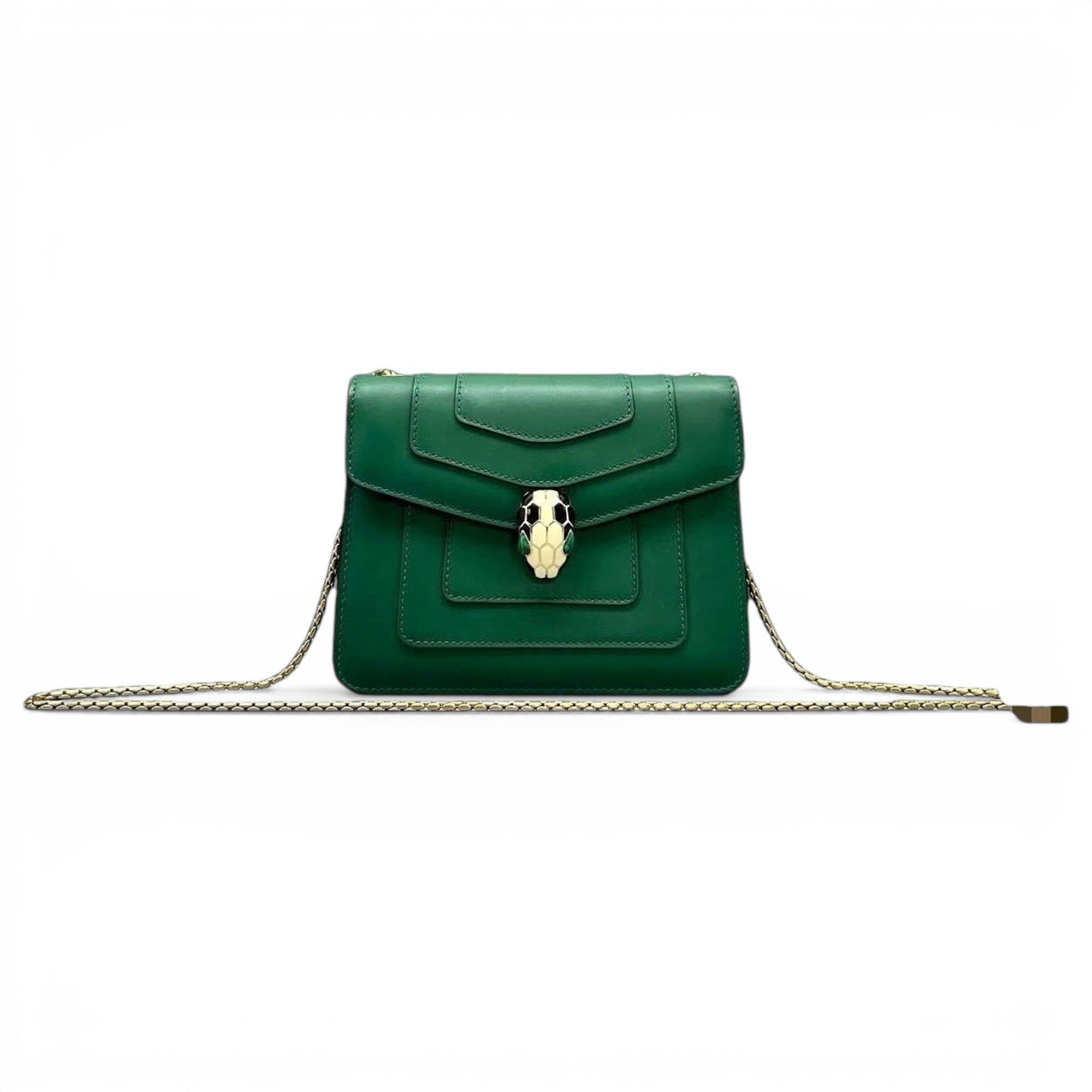 Serpenti leather handbag