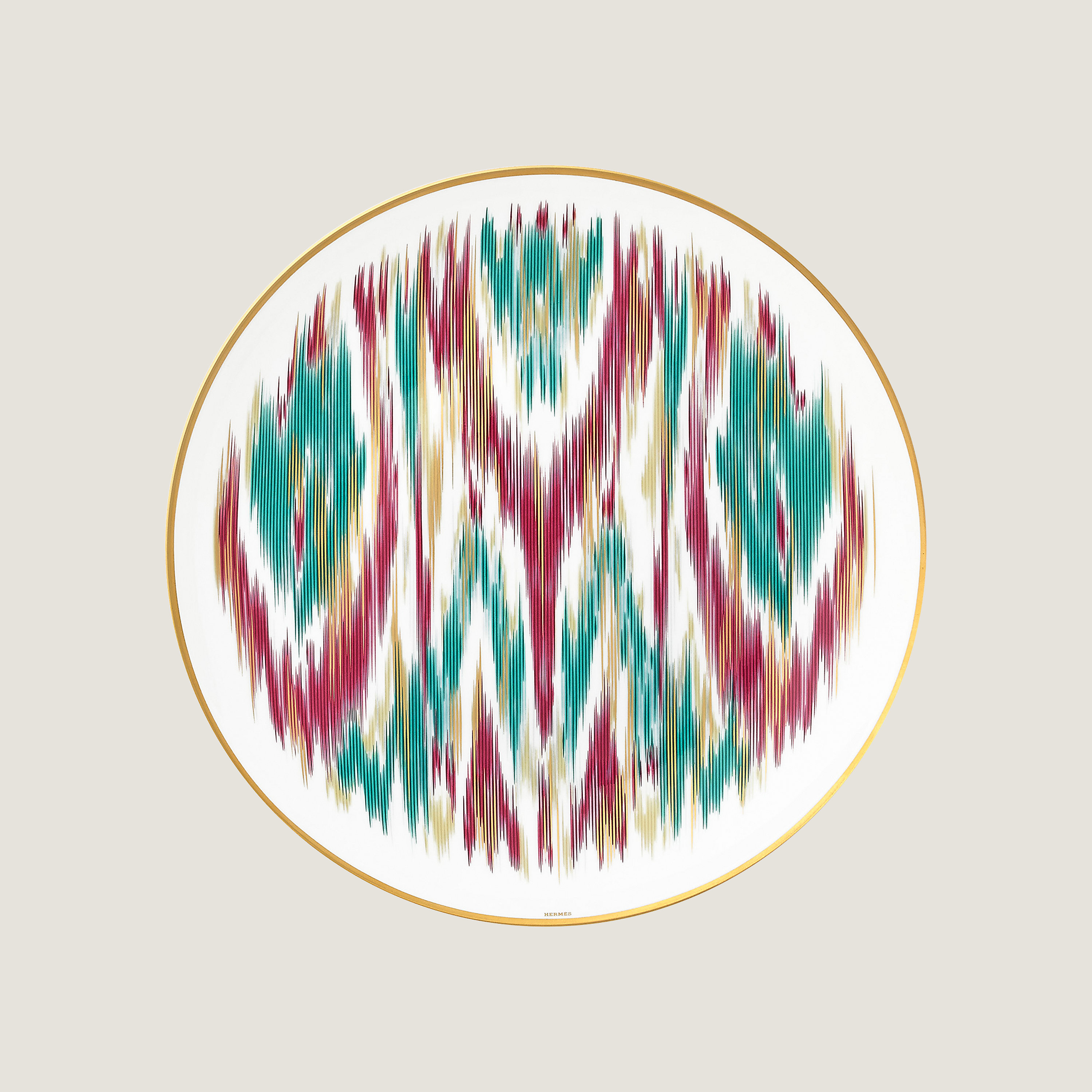 Voyage en Ikat dessert plate