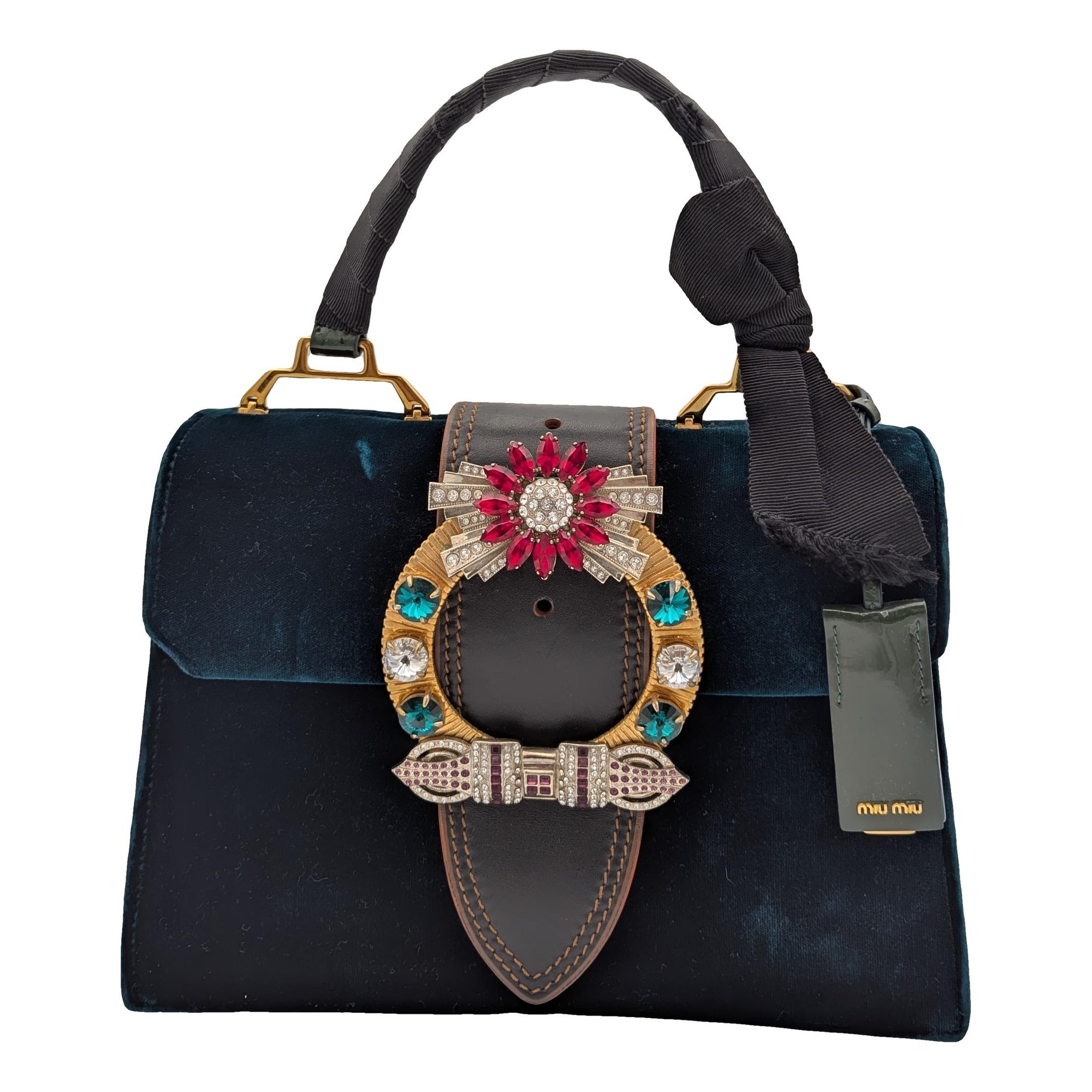Miu Lady velvet handbag