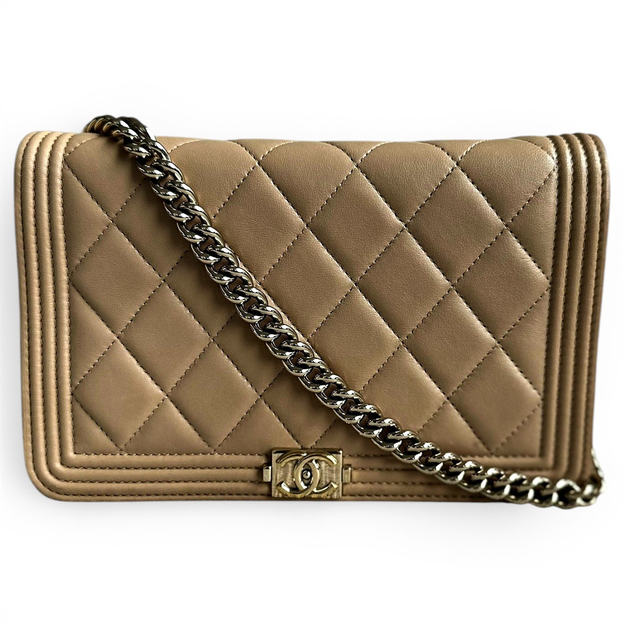 Wallet On Chain Boy leather crossbody bag