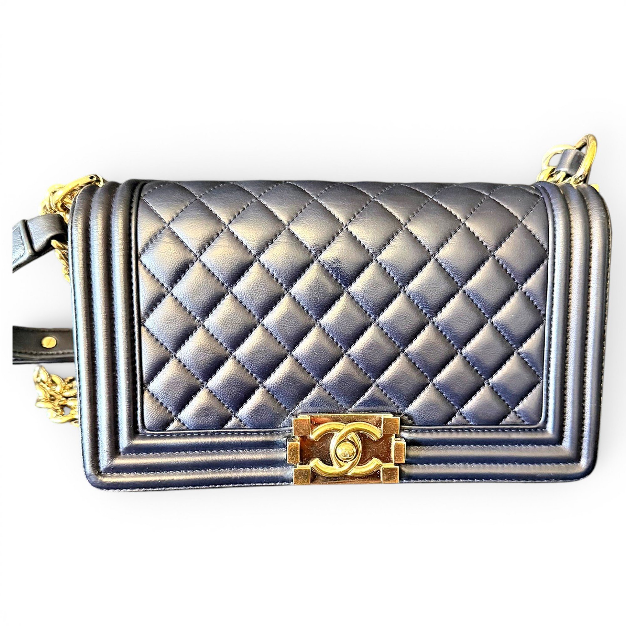 Boy leather clutch bag