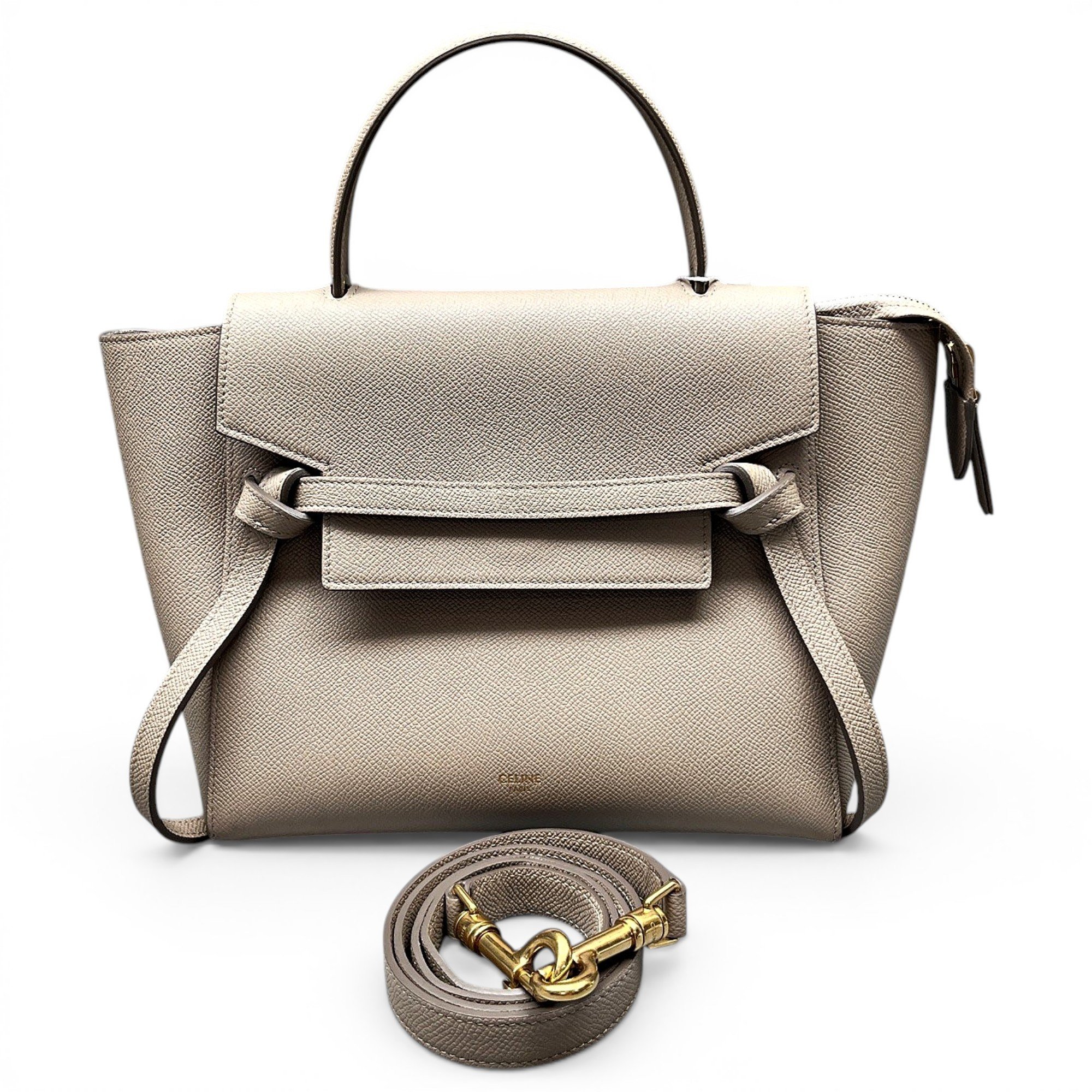 Belt leather handbag