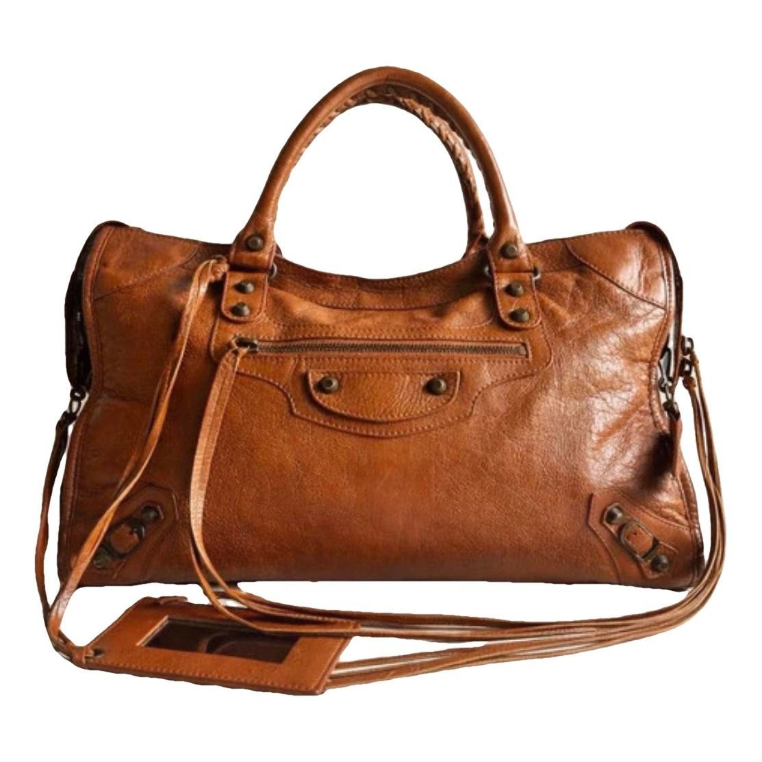 City leather handbag