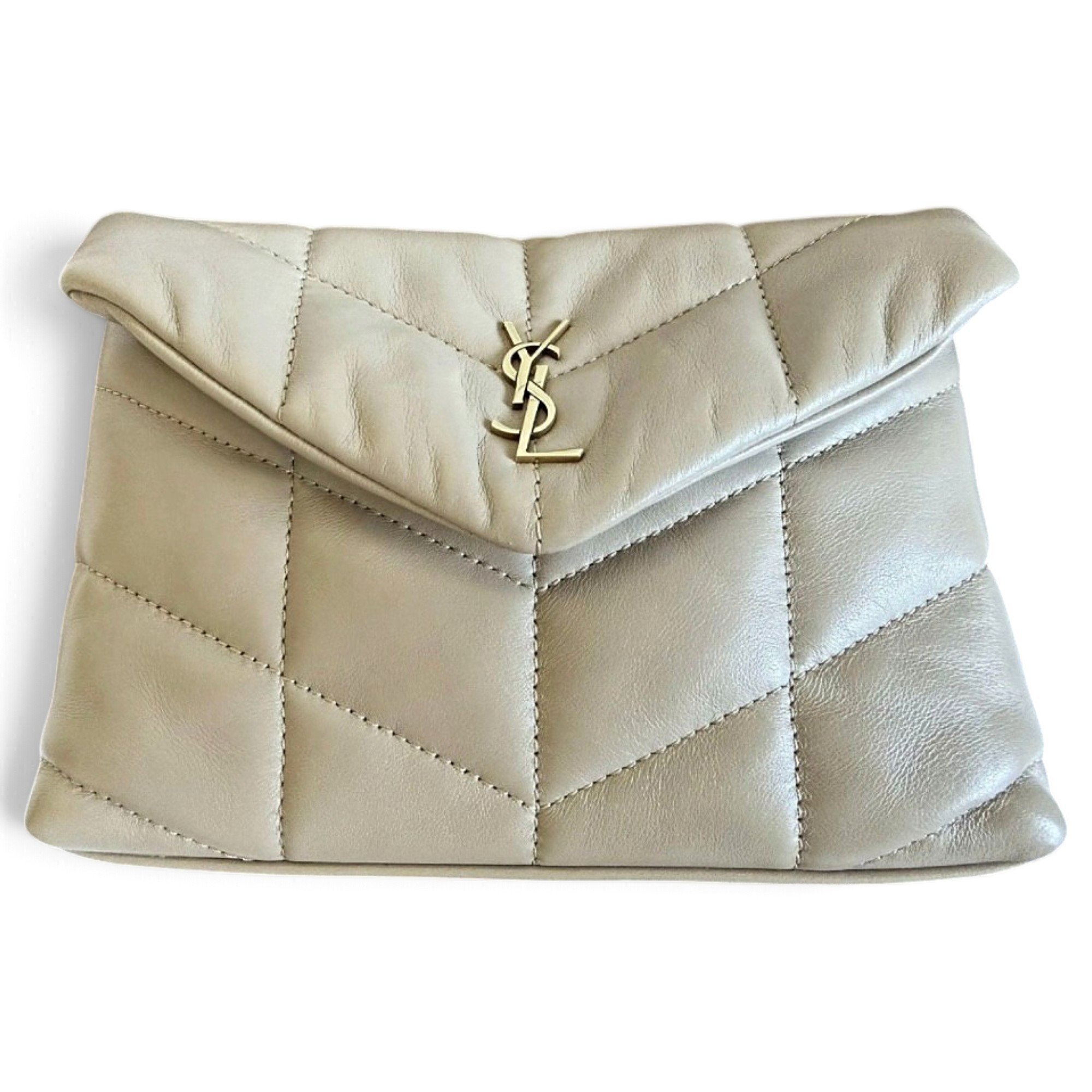 Leather clutch bag