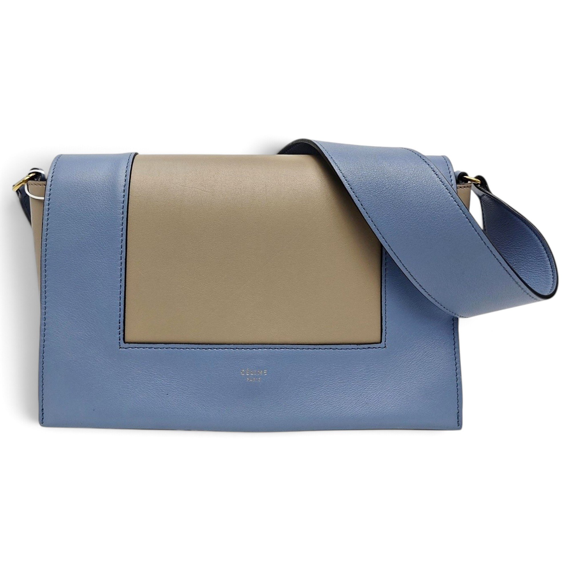 Frame leather handbag